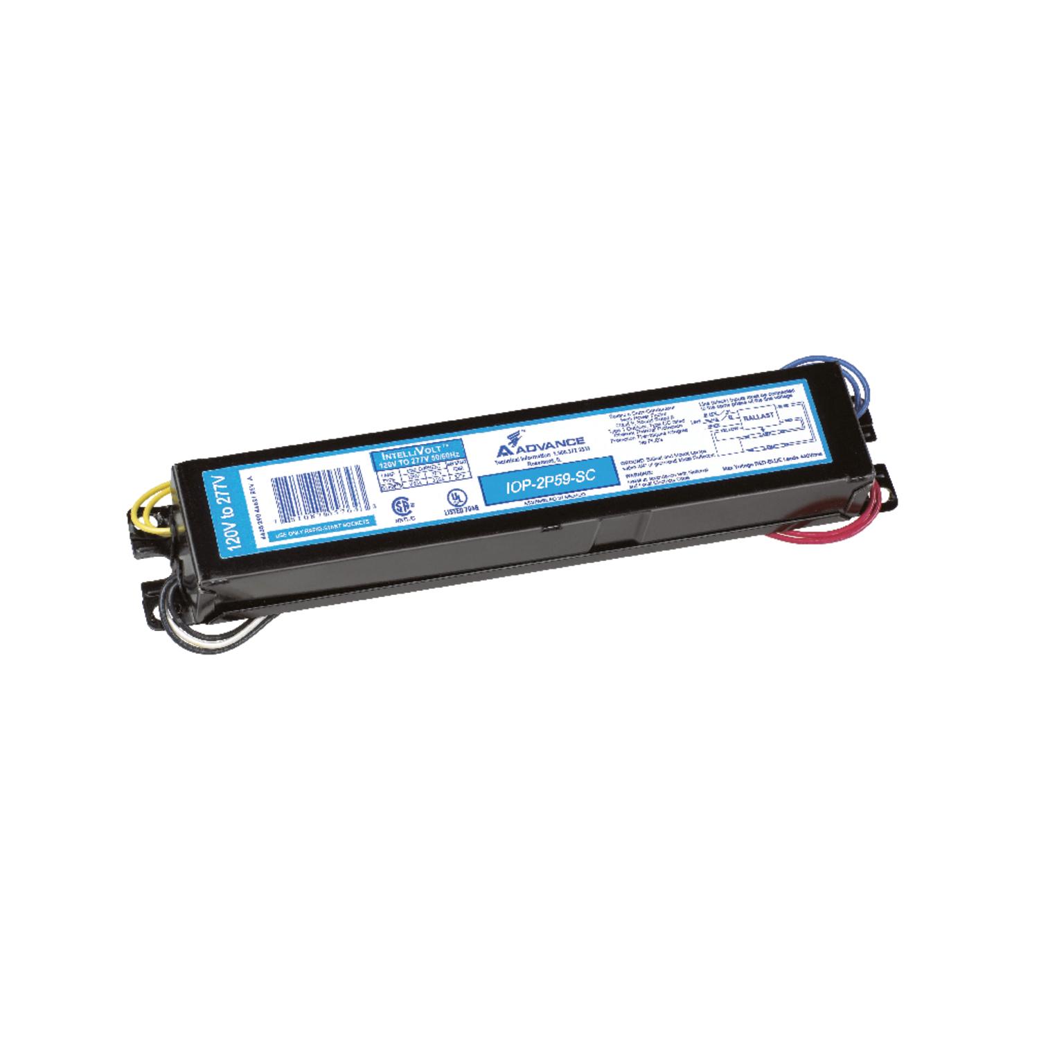 Philips Advance 59 W 120 V 2 lights Fluorescent Ballast For T8