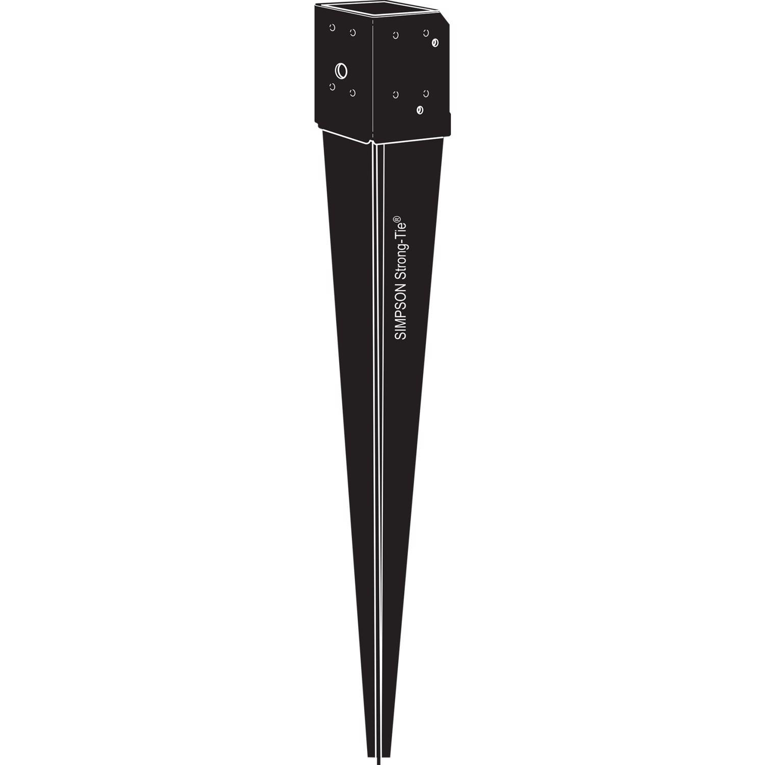 Simpson Strong-Tie E-Z Spike Steel Black 3-5/8 in. W X 34-7/8 in. L Post Spike