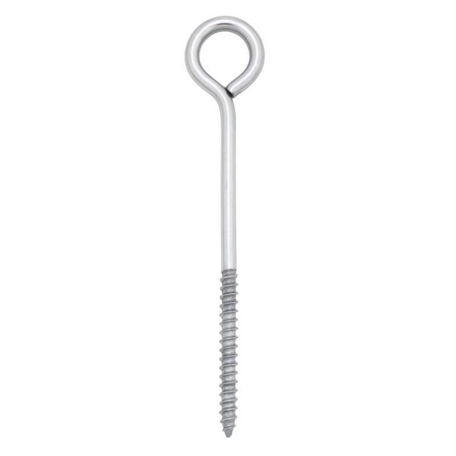 Hampton 1/4 in. X 5 in. L Stainless Stainless Steel Lag Thread Eyebolt