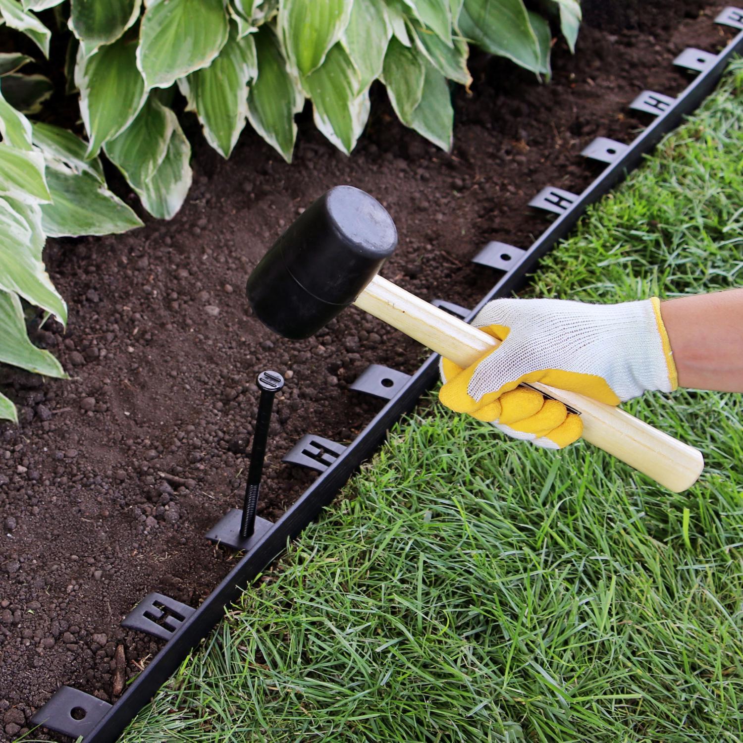 Master Mark 50 ft. L X 1.5 in. H Plastic Black Landscape Edging Kit