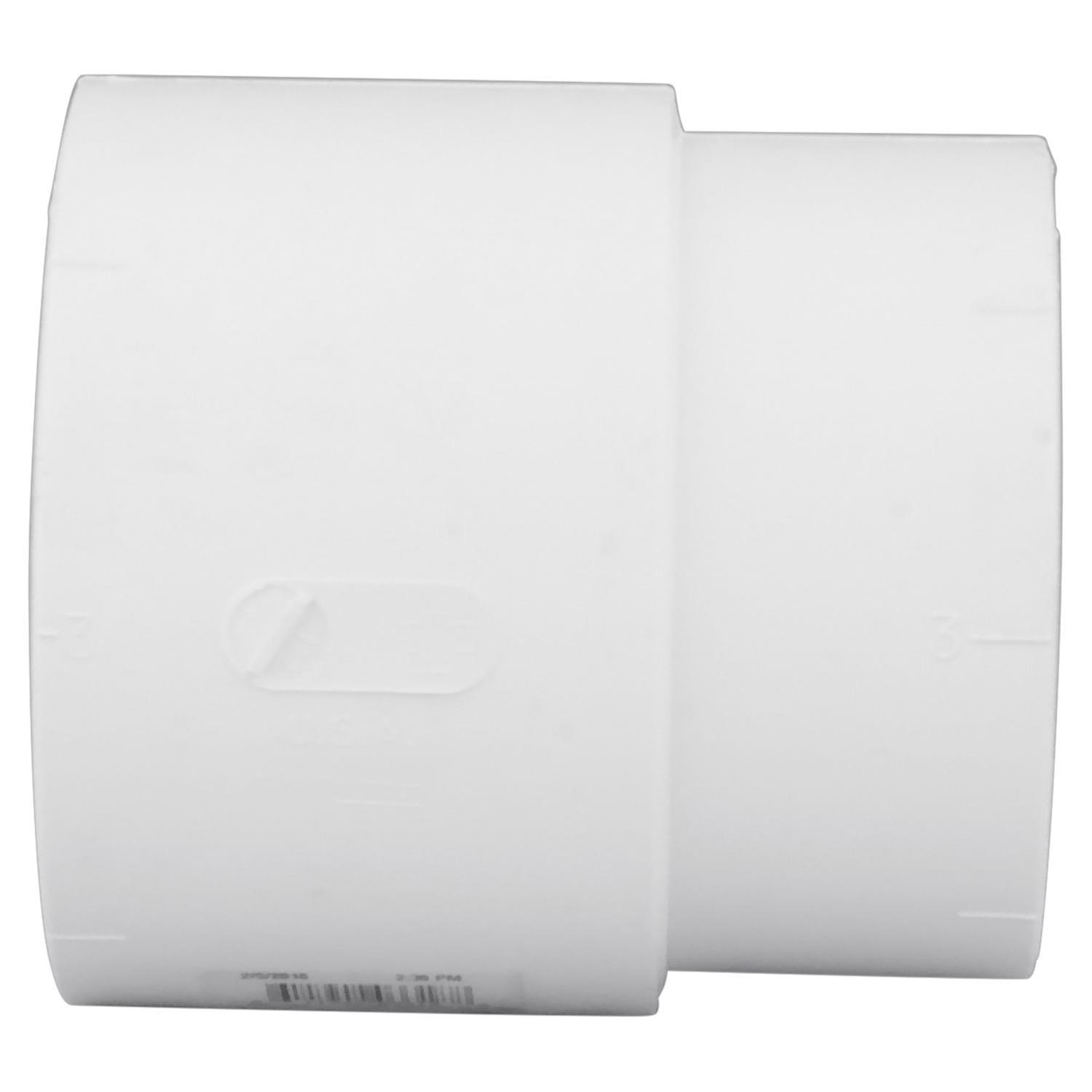 Charlotte Pipe Schedule 40 3 in. Hub X 3 in. D Hub PVC Pipe Adapter 1 pk