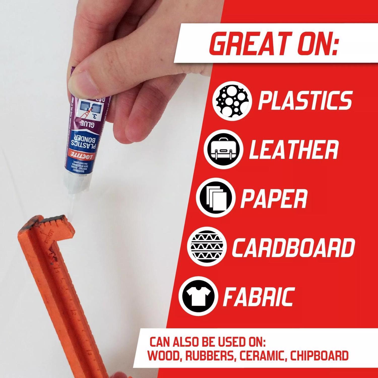 Loctite Plastic Bonding System High Strength Cyanoacrylate Clear Plastic Bonder 4 gm