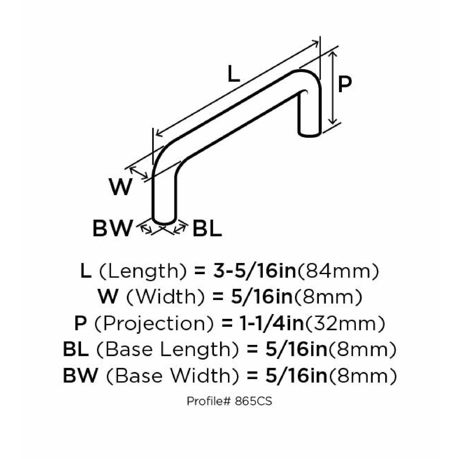 Amerock Allison Cabinet Pull 3 in. Polished Chrome 1 pk