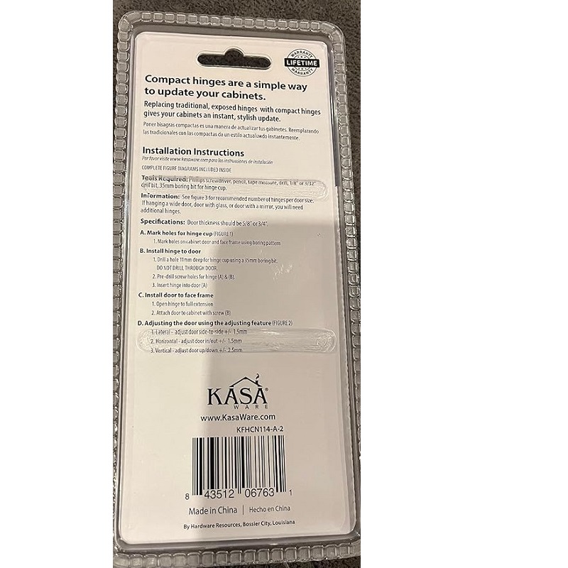 KasaWare 1-1/4 in. Compact Overlay