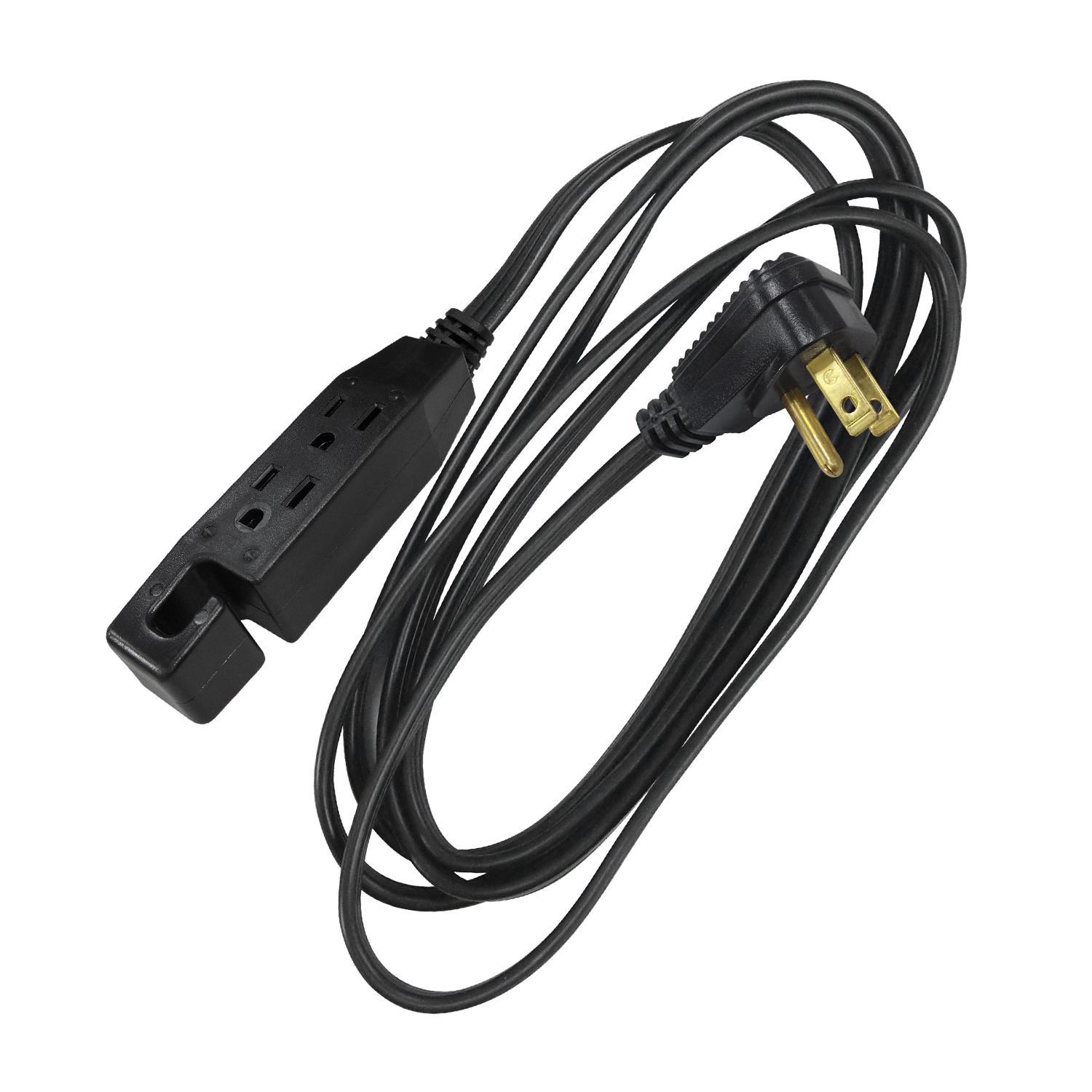 Ace Indoor 12 ft. L Black Extension Cord 16/3 STP-3