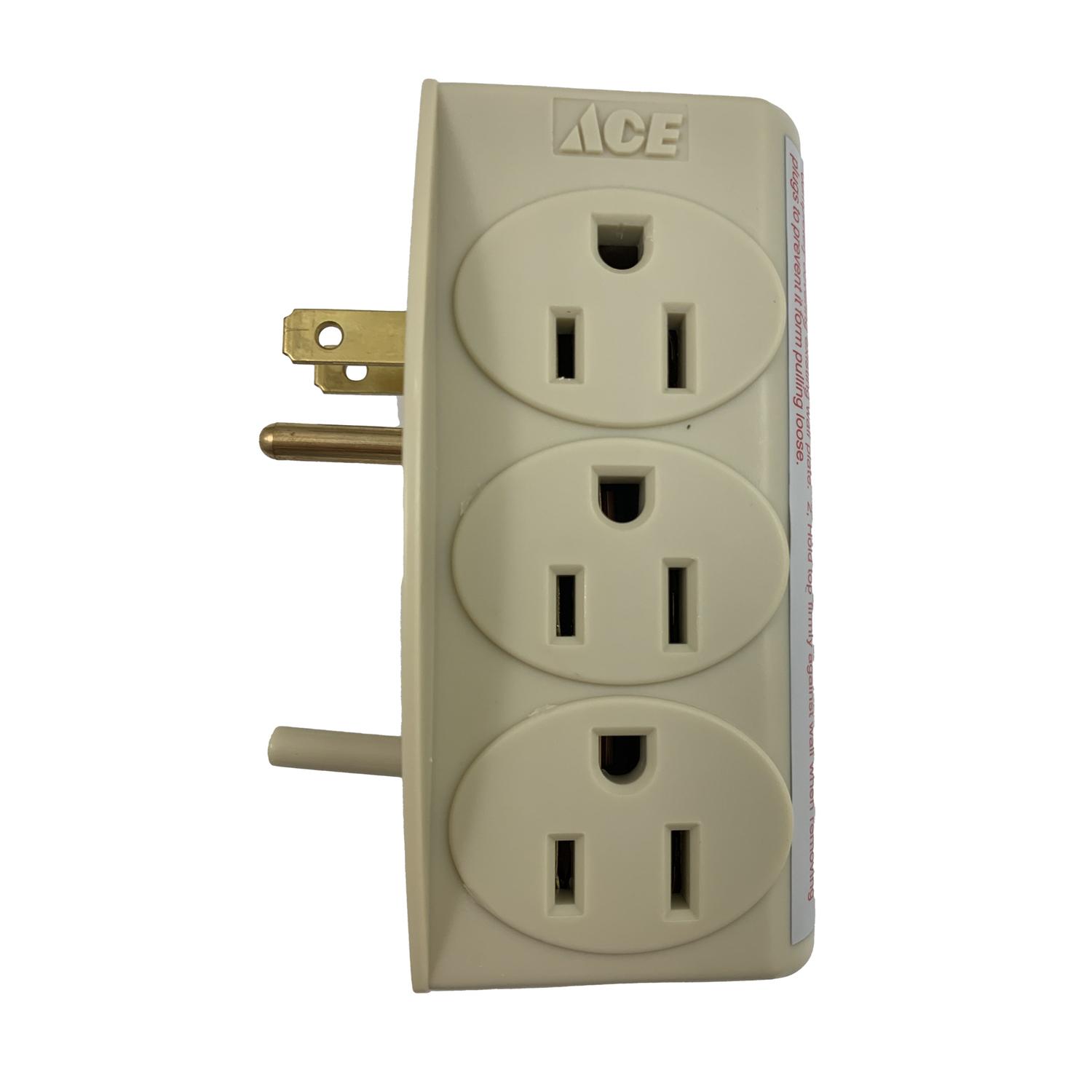 Ace Grounded 6 outlets Adapter 1 pk