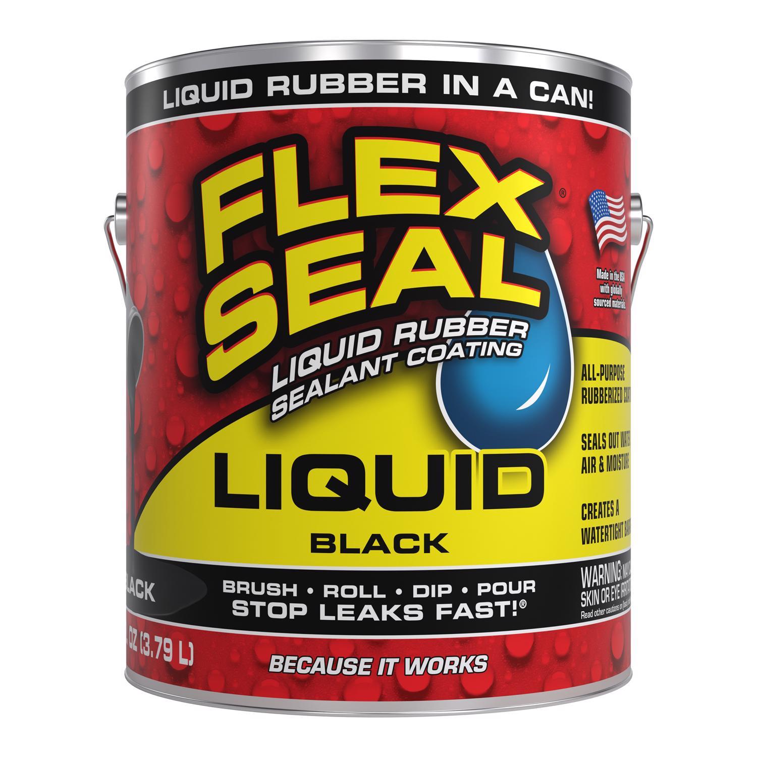 Flex Seal Family of Products Flex Seal Black Liquid Rubber Sealant Coating 128 fl. oz.