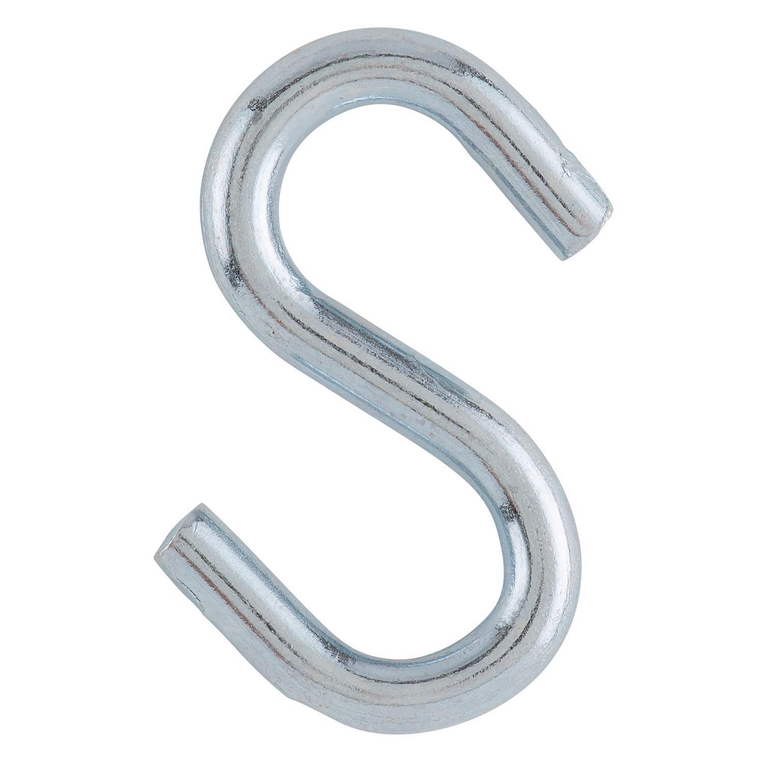 Ace Small Zinc-Plated Silver Steel 1.5 in. L S-Hook 80 lb 4 pk
