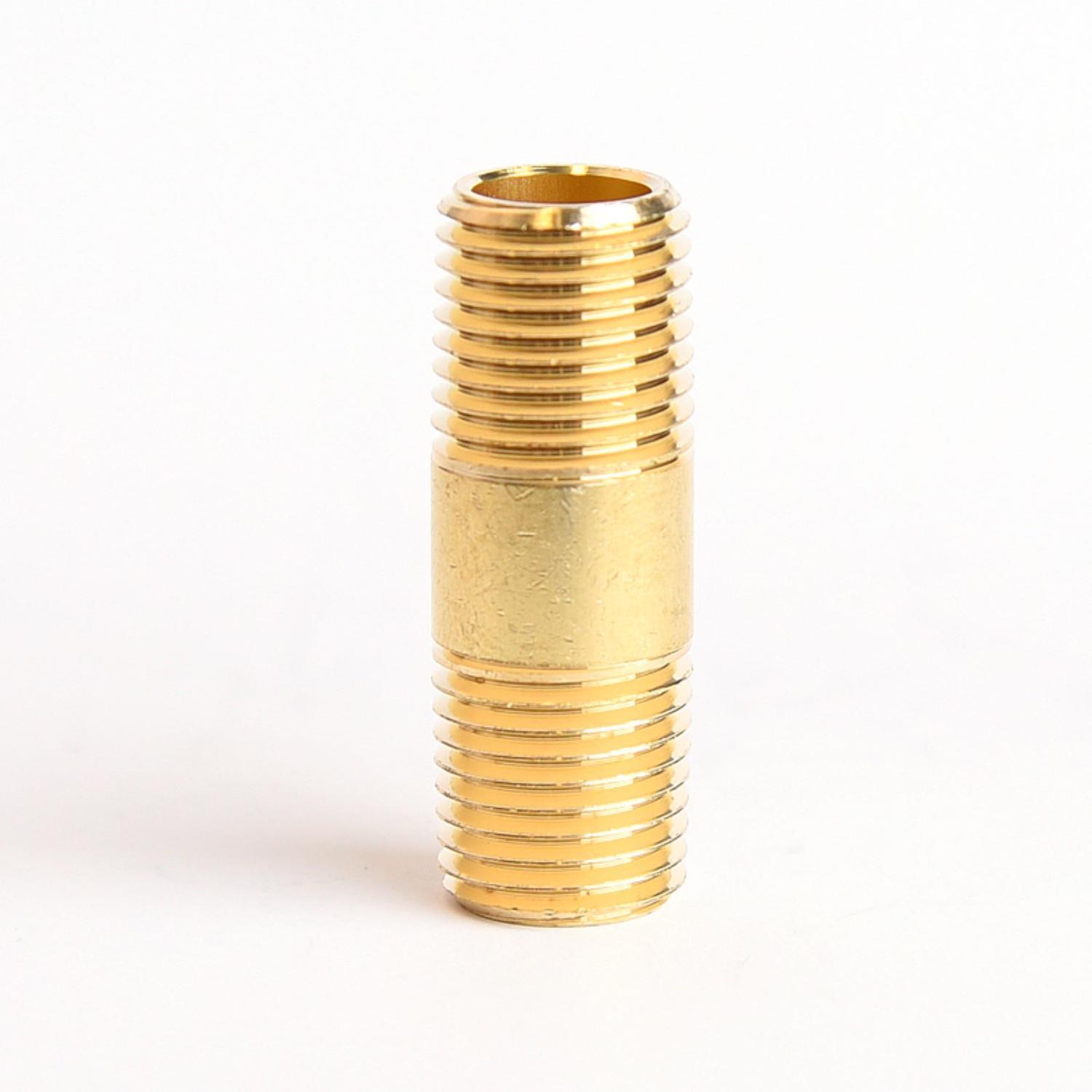 ATC 1/4 in. MPT 1/4 in. D MPT Yellow Brass Nipple 1-1/2 in. L