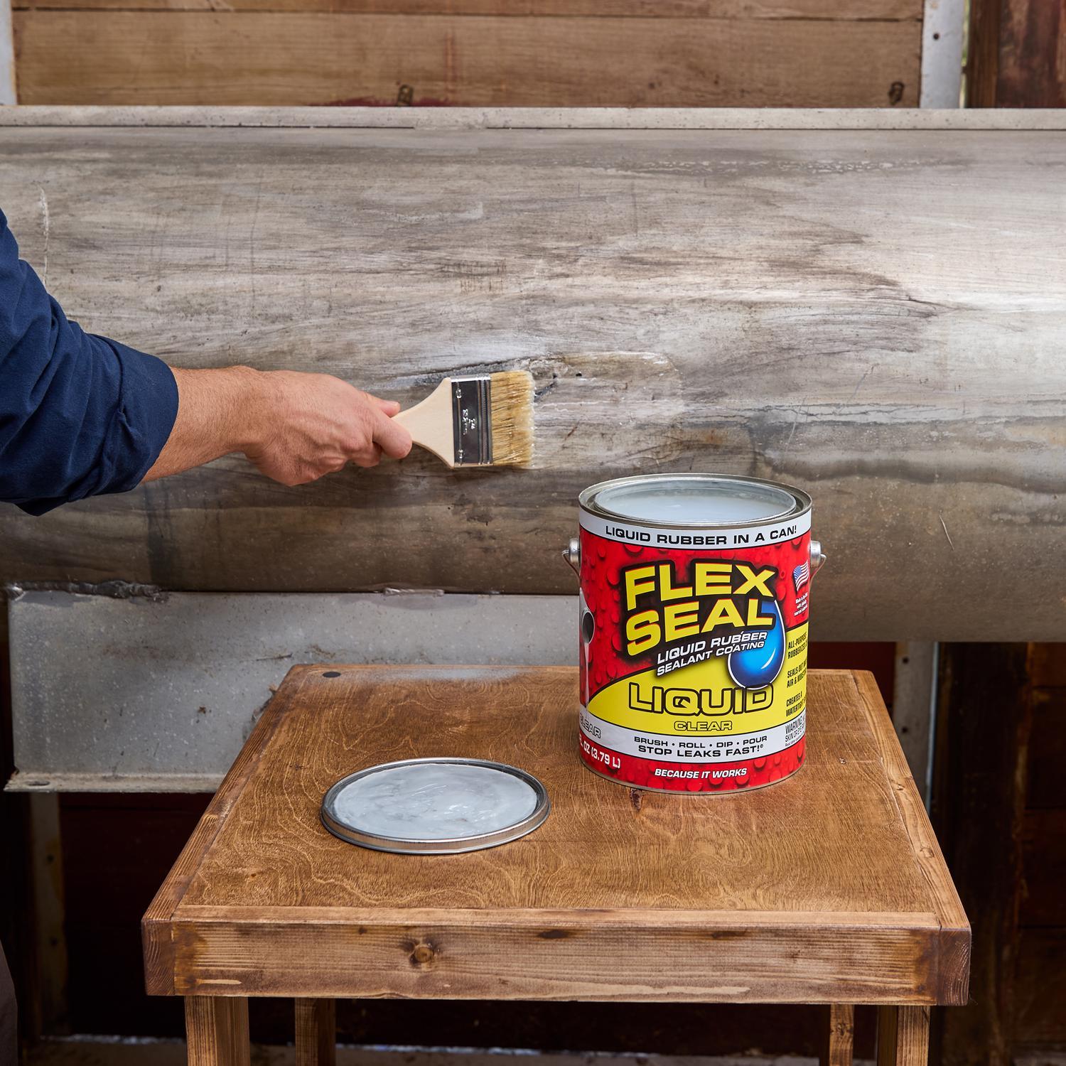 Flex Seal Family of Products Flex Seal Clear Liquid Rubber Sealant Coating 1 gal