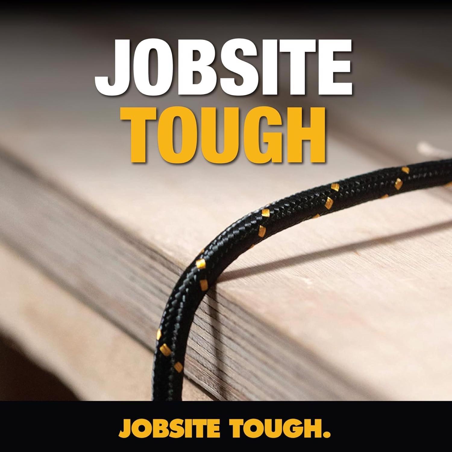 DeWalt Lightning to USB-C Cable 4 ft. Black/Yellow