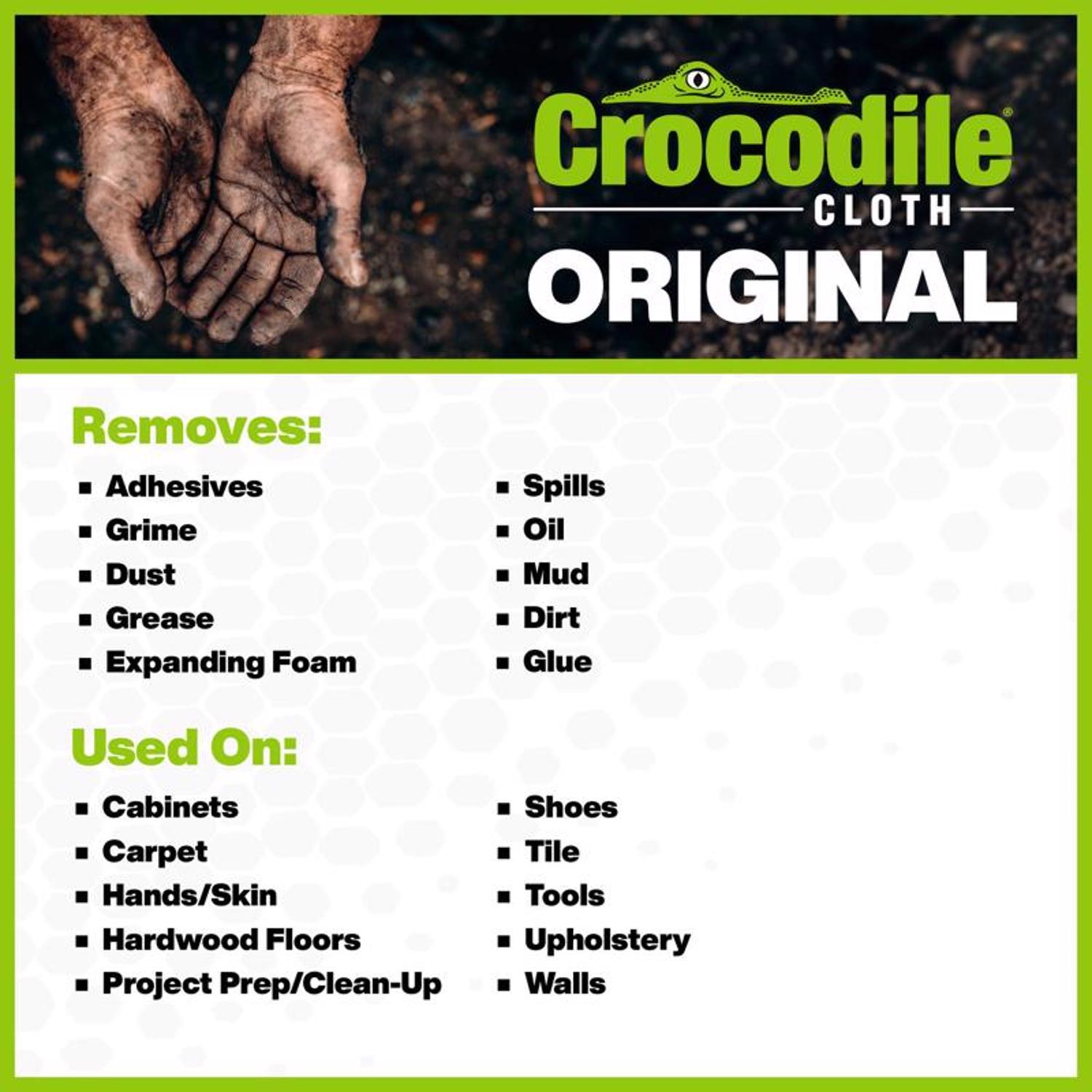 Crocodile Cloth Original Fiber Blend Cleaning Wipes 15 in. W X 10 in. L 100 pk