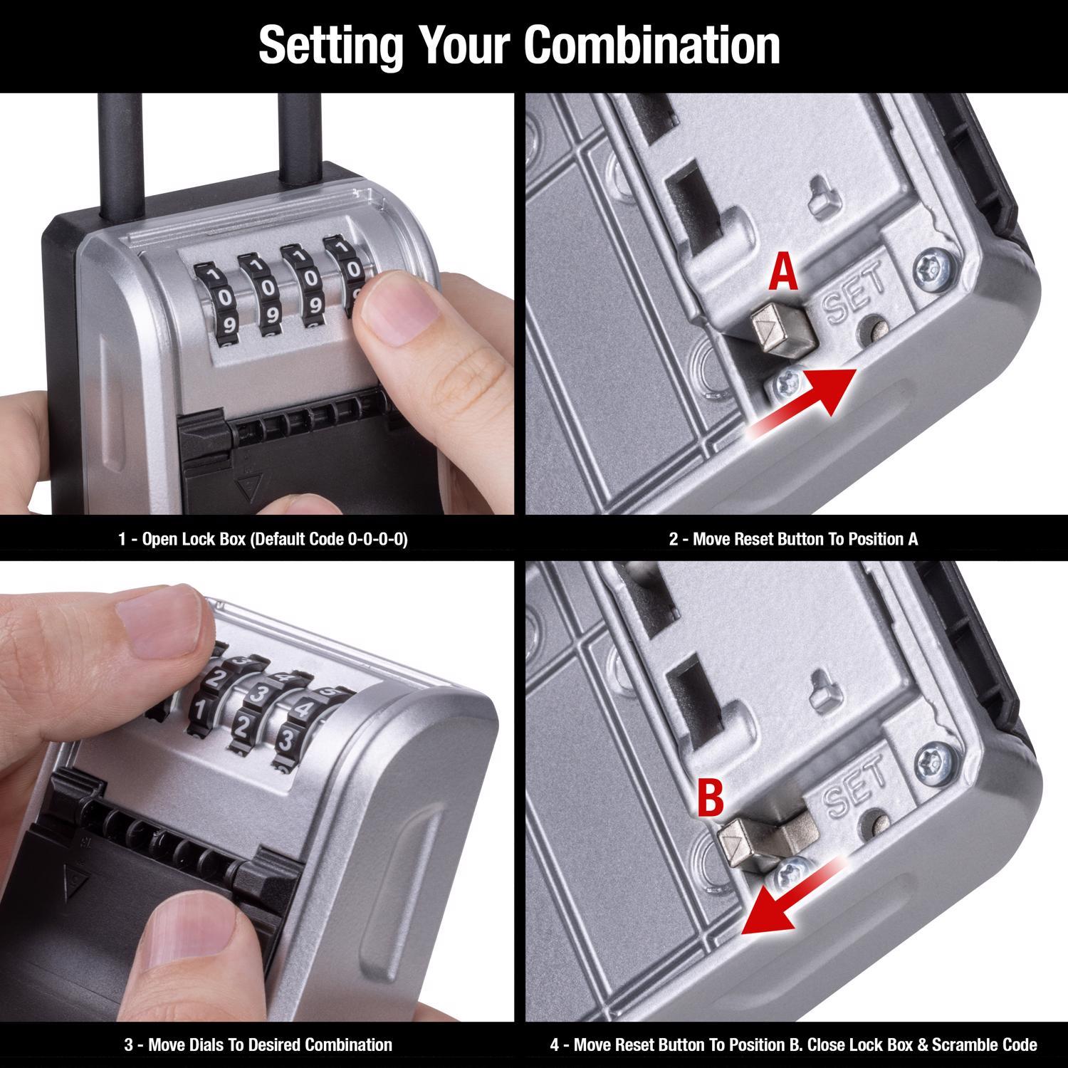 Master Lock 5.4 in. H X 3 in. W X 5 in. L Metal 4-Digit Combination Lock Box