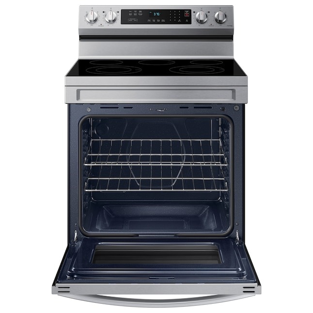 Samsung 30-in Glass Top 5 burners 6.3-cu ft Freestanding Electric Range ( Stainless Steel )