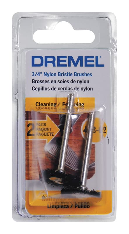 Dremel 3/4 in. X 1-3/4 in. L Nylon Brush 2 pk