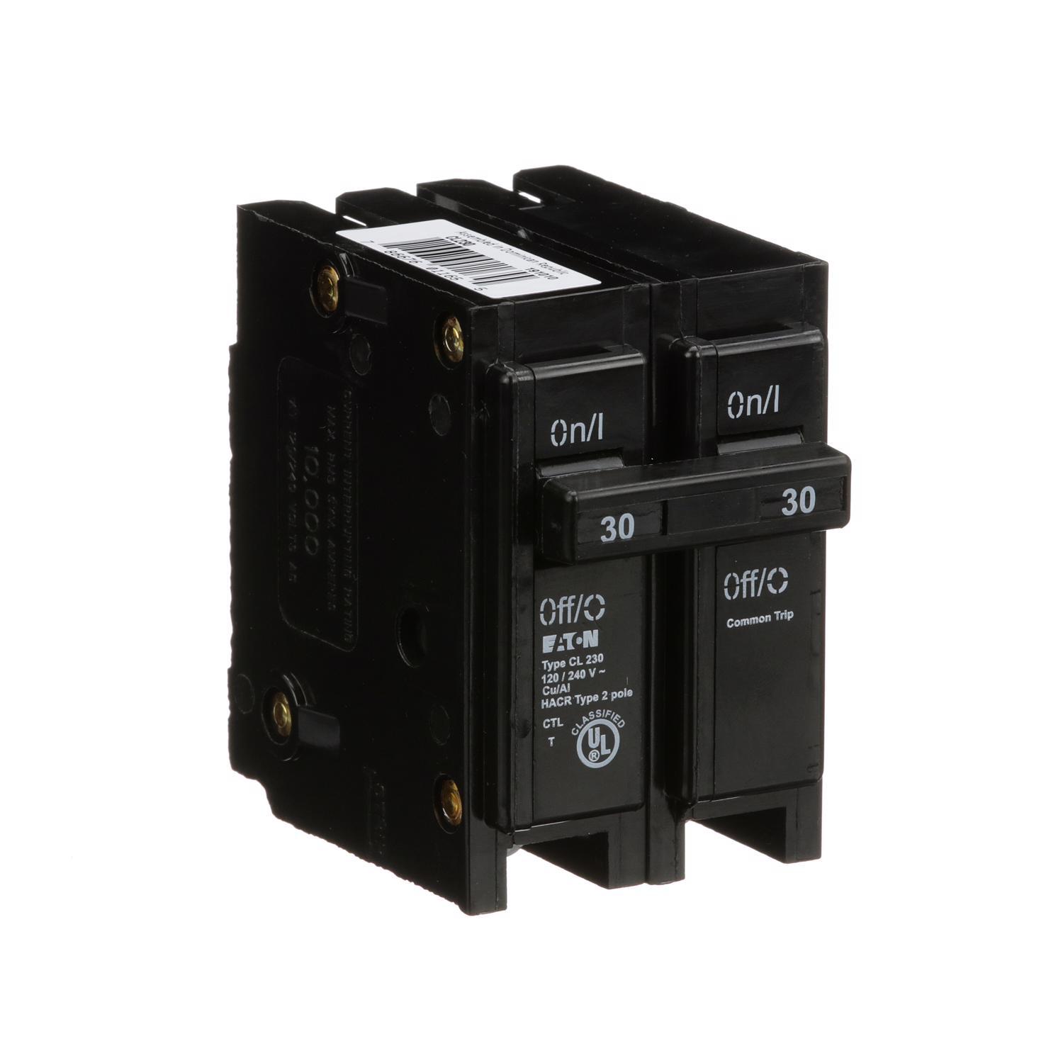 Eaton 20 amps Plug In 2-Pole Circuit Breaker