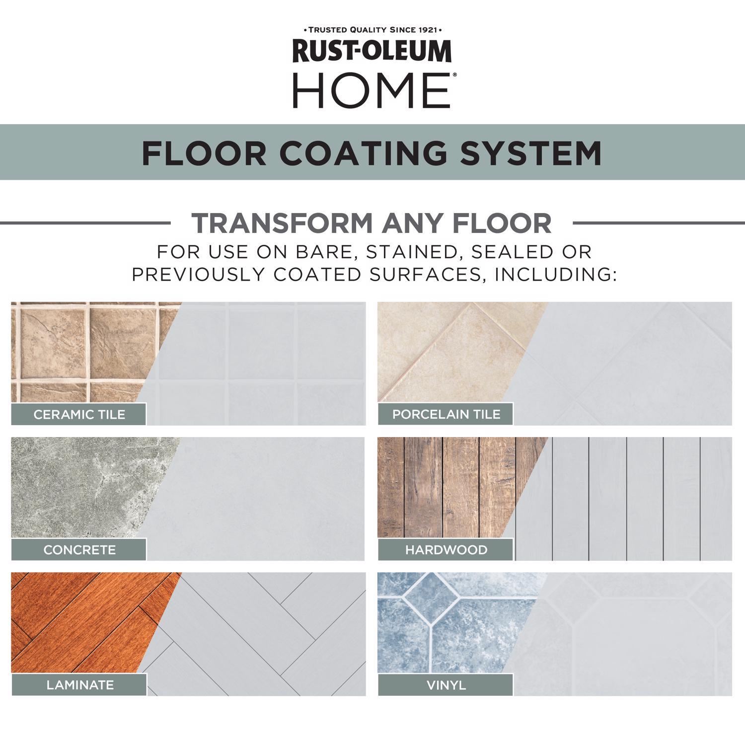 Rust-Oleum Home Floor Coating Ultra White Tint Base Water-Based Floor Coating Step 1 1 qt