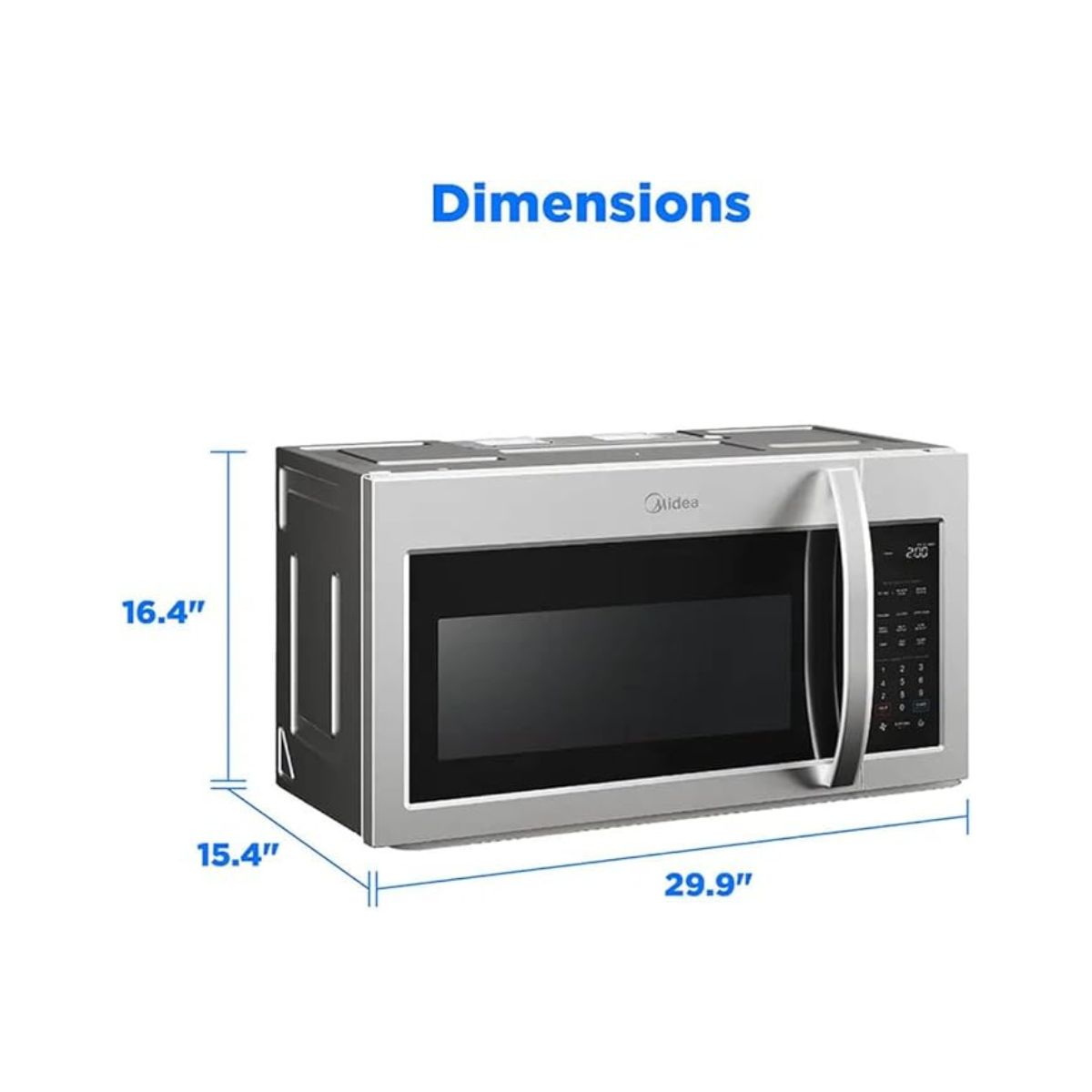 Midea 1.9-cu ft Over-the-Range Microwave with Sensor Cooking Stainless steel