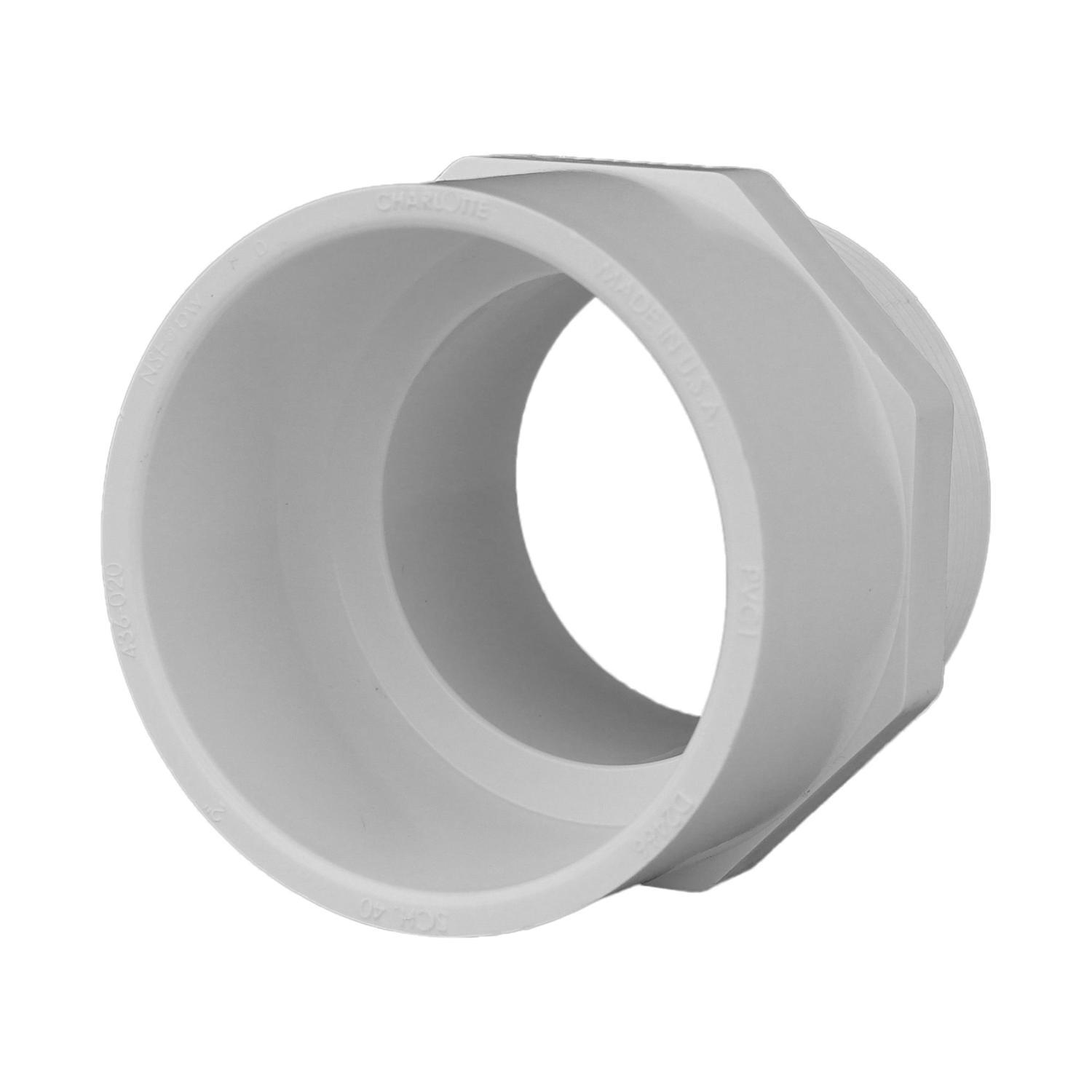 Charlotte Pipe Schedule 40 3/4 in. Slip X 3/4 in. D MPT PVC Pipe Adapter 10 pk