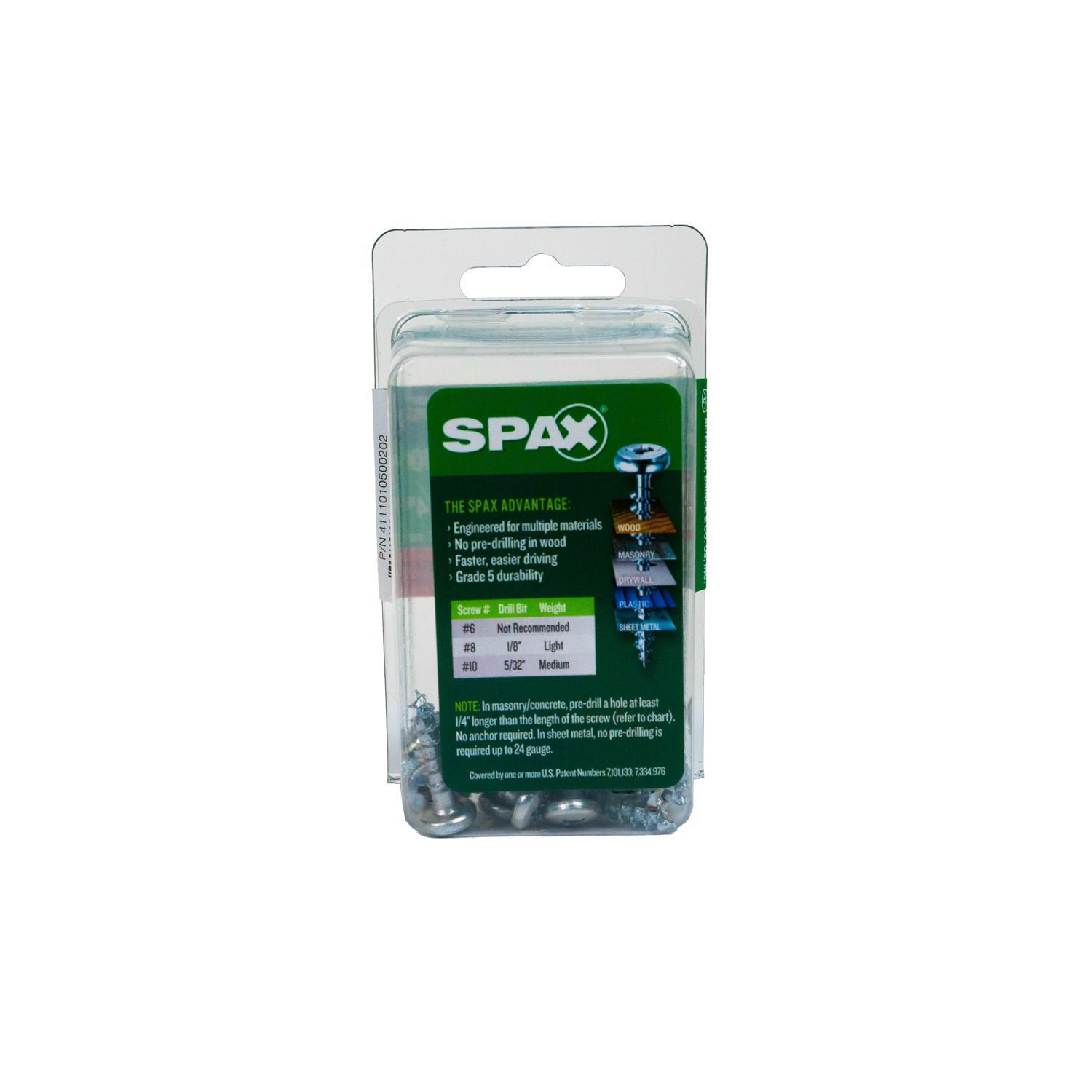 SPAX No. 10 X 3/4 in. L Phillips/Square Zinc-Plated Serrated Multi-Material Screw 20 Pack
