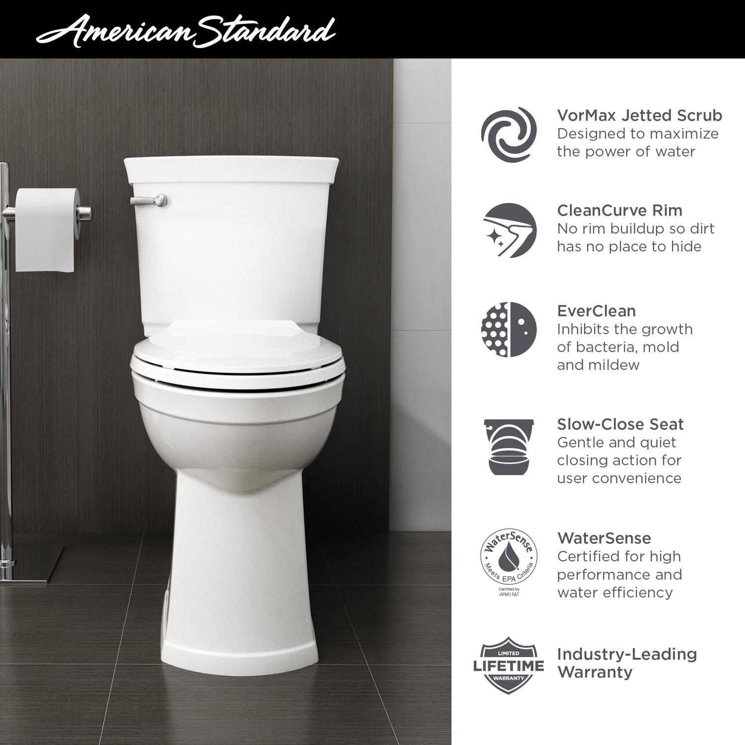 American Standard Astute Vormax ADA Compliant 1.28 gal White Elongated Complete Toilet