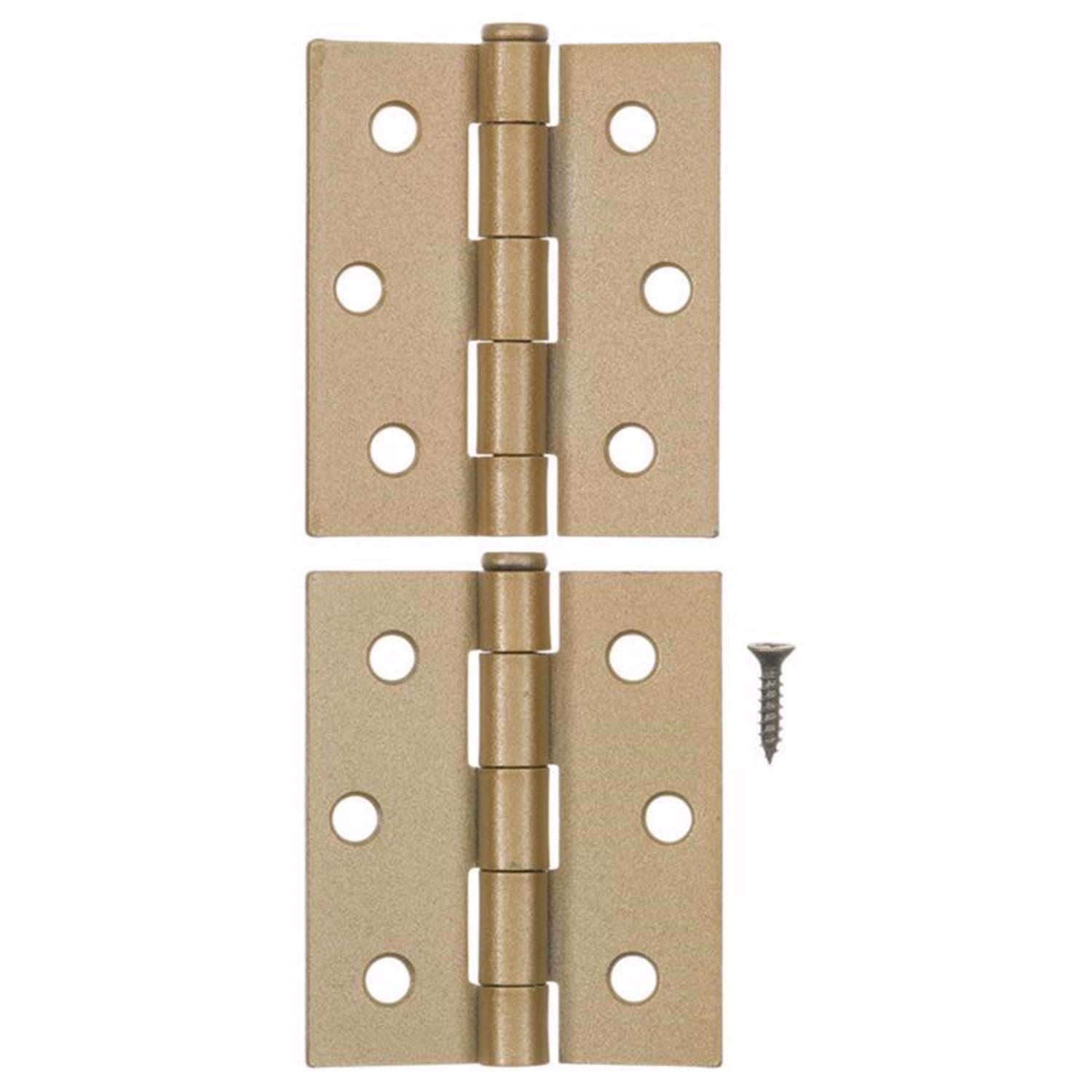 Ace 3 in. L Satin Brass Screen/Storm Door Hinge 2 pk