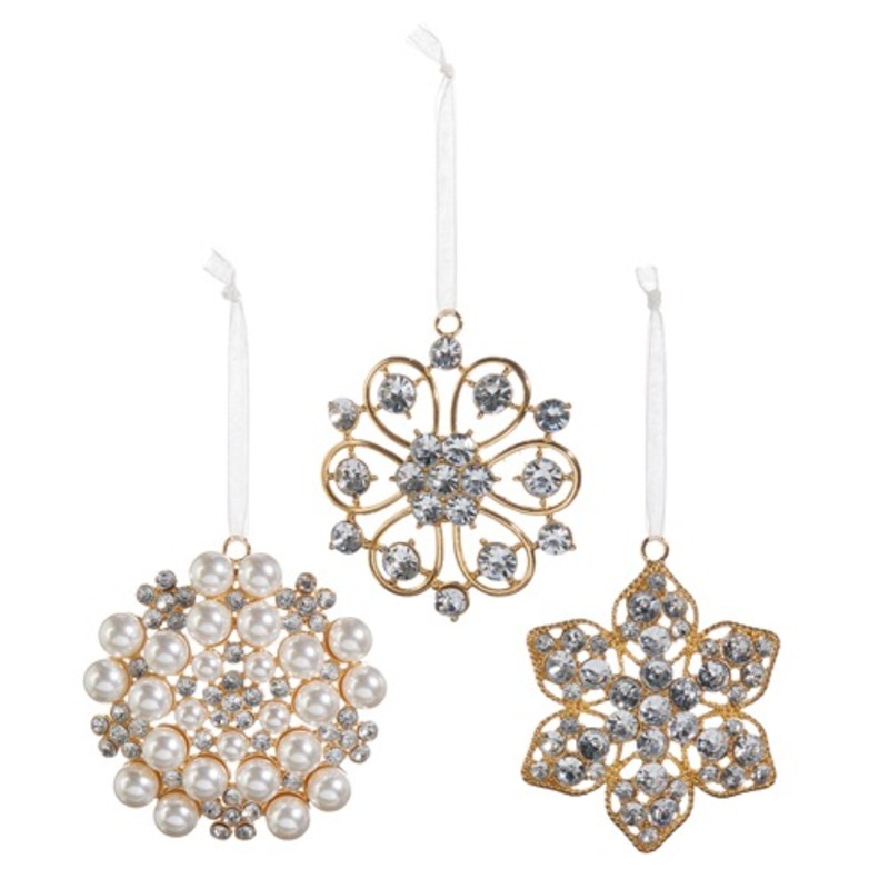 Raz Imports 3.5 in. JEWELED BROOCH ORNAMENT