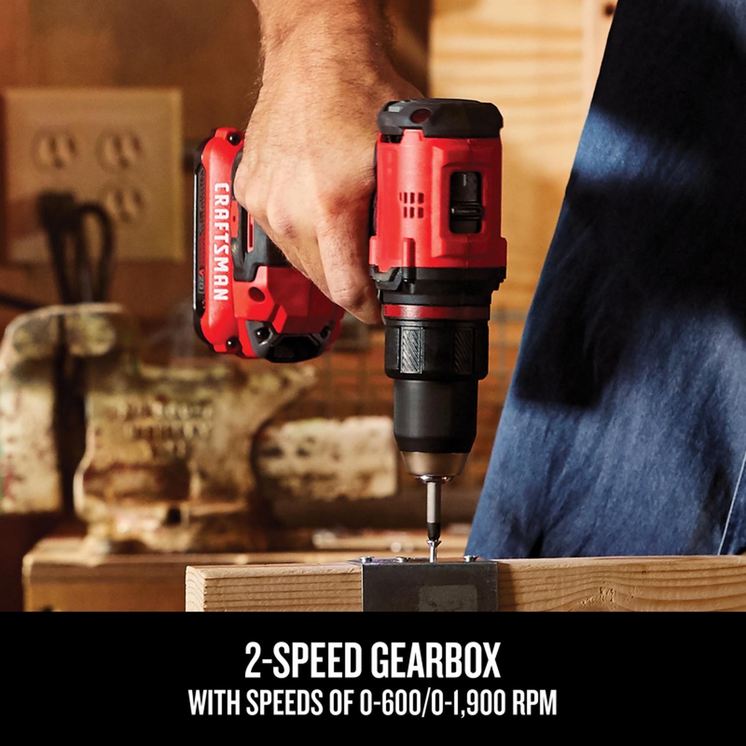 Craftsman V20 1/2 in. Brushless Cordless Drill/Driver Kit (Battery & Charger)