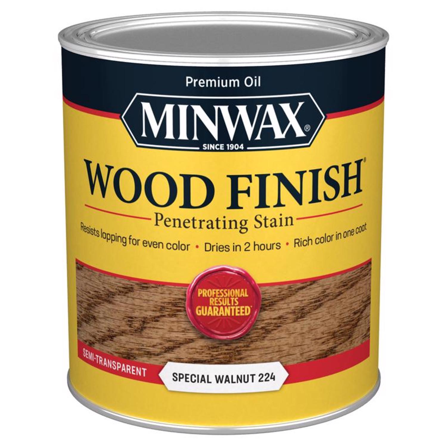 Minwax Wood Finish Semi-Transparent Special Walnut Oil-Based Penetrating Wood Stain 1 qt