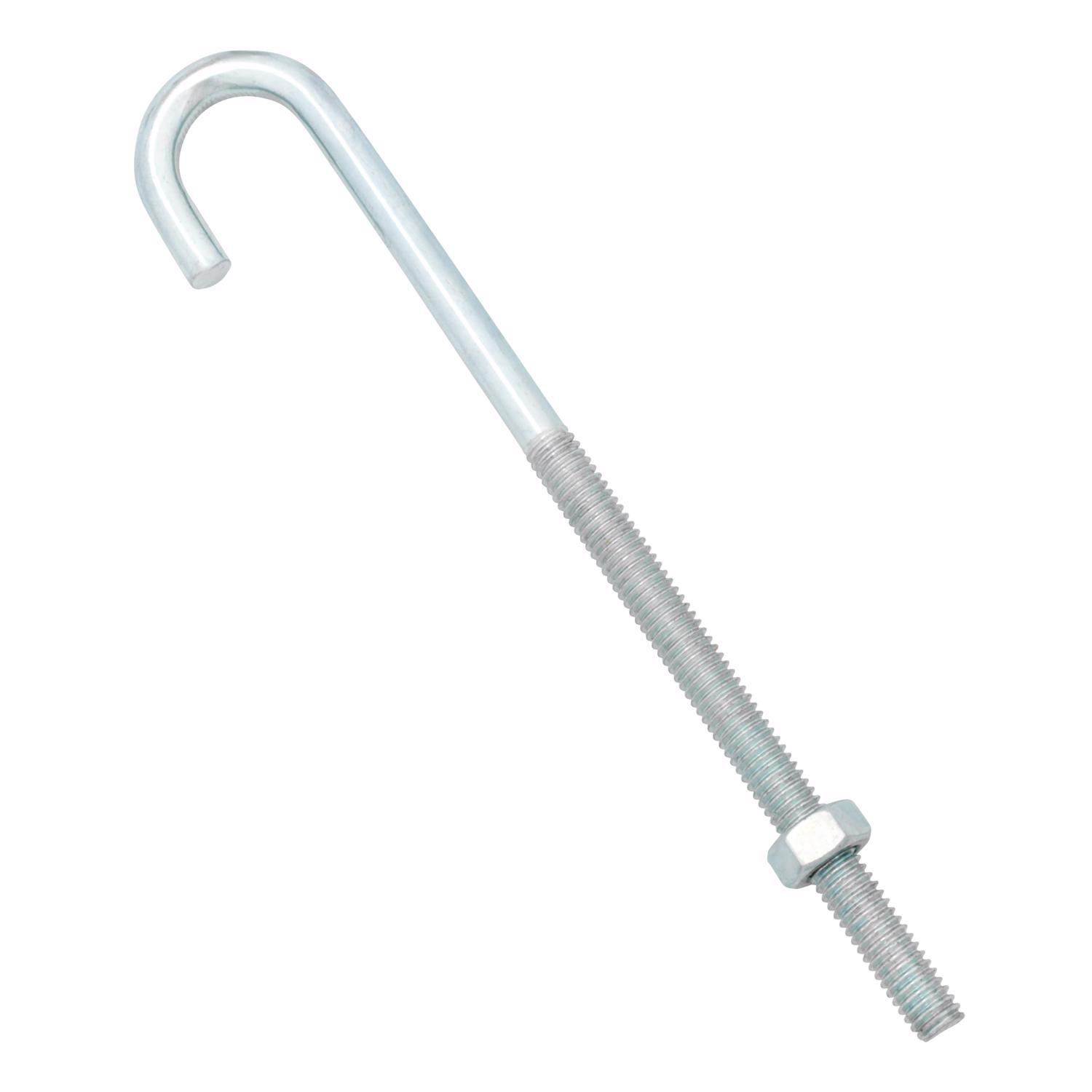 Hampton Medium Zinc-Plated Silver Zinc 6.9375 in. L J-Bolt 175 lb 1 pk