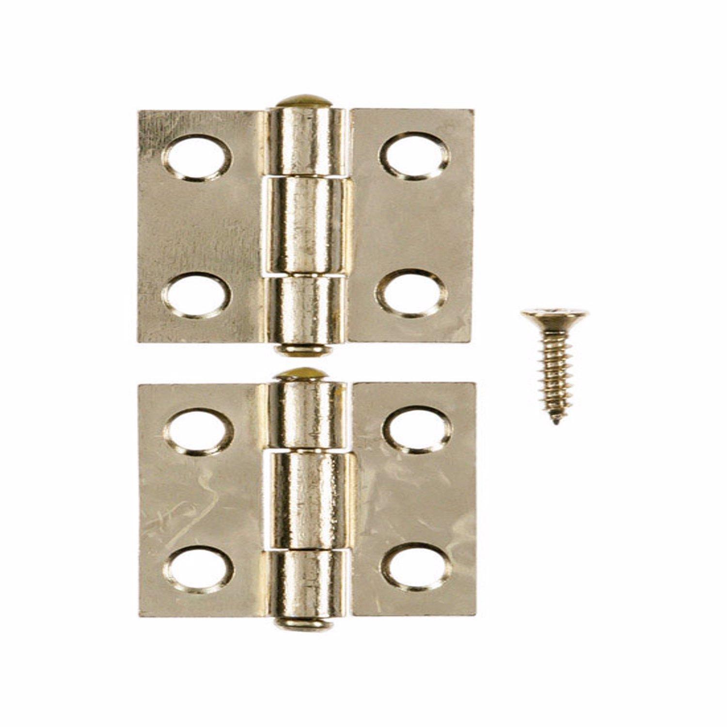 Ace 2.75 in. W X 1 in. L Bright Brass Brass Narrow Hinge 2 pk