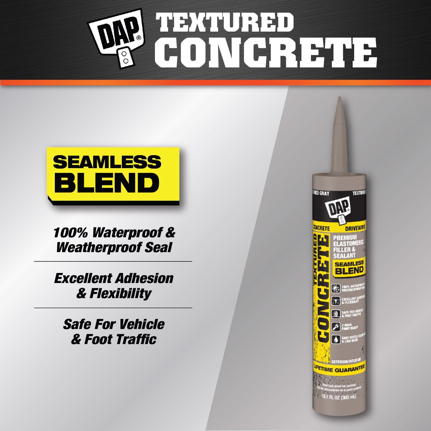 DAP Textured Gray Acrylic Latex Concrete and Mortar Waterproof Sealant 10.1 oz