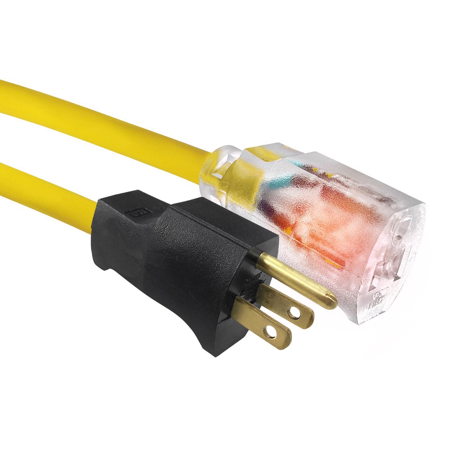 Ace Indoor or Outdoor 25 ft. L Yellow Extension Cord 12/3 SJTW