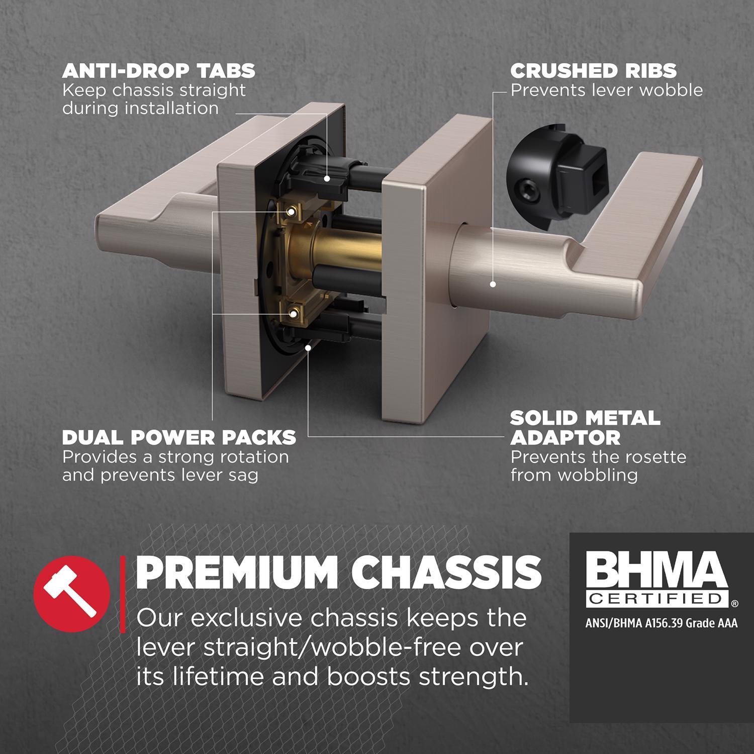 Kwikset Halifax Satin Nickel Passage Lever