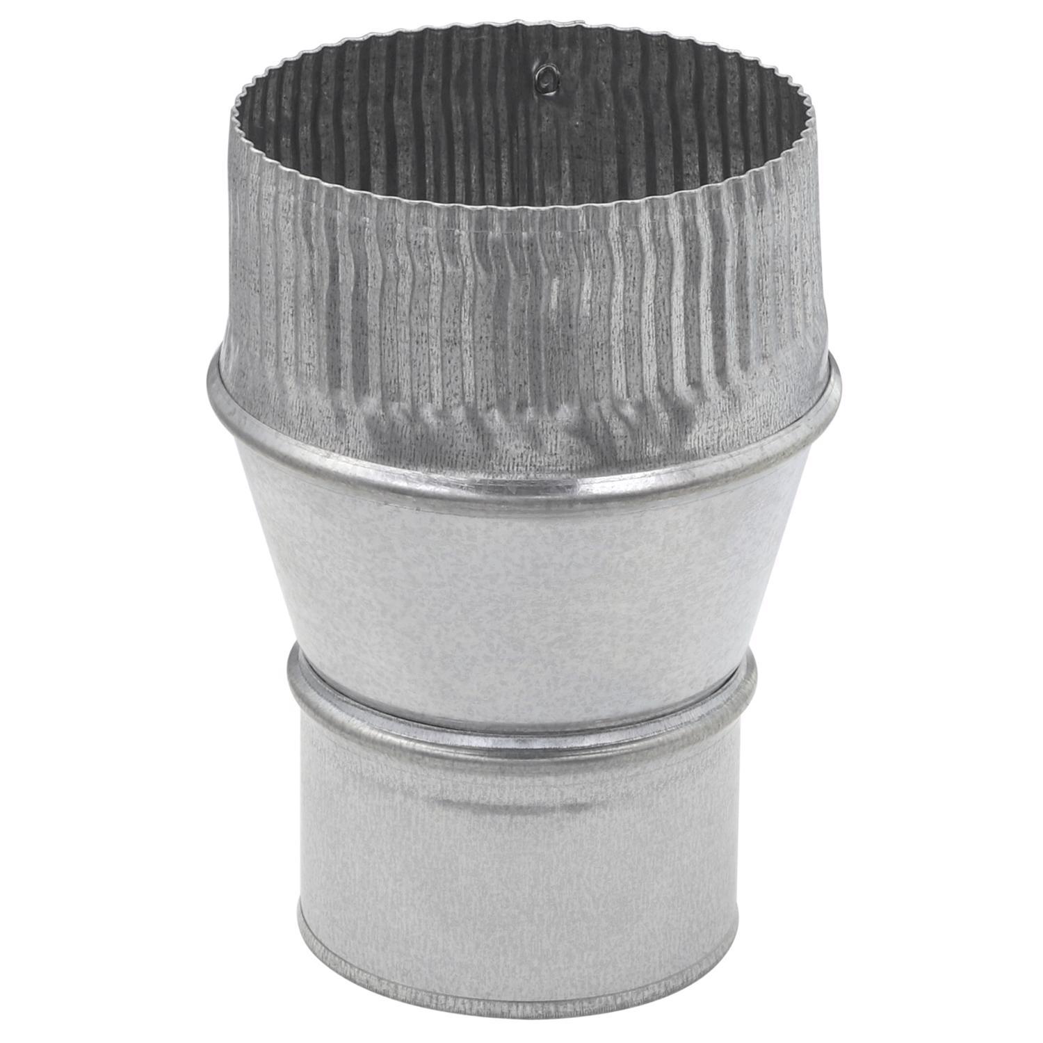 Imperial 3 in. D X 4 in. D Galvanized Steel Furnace Pipe Increaser