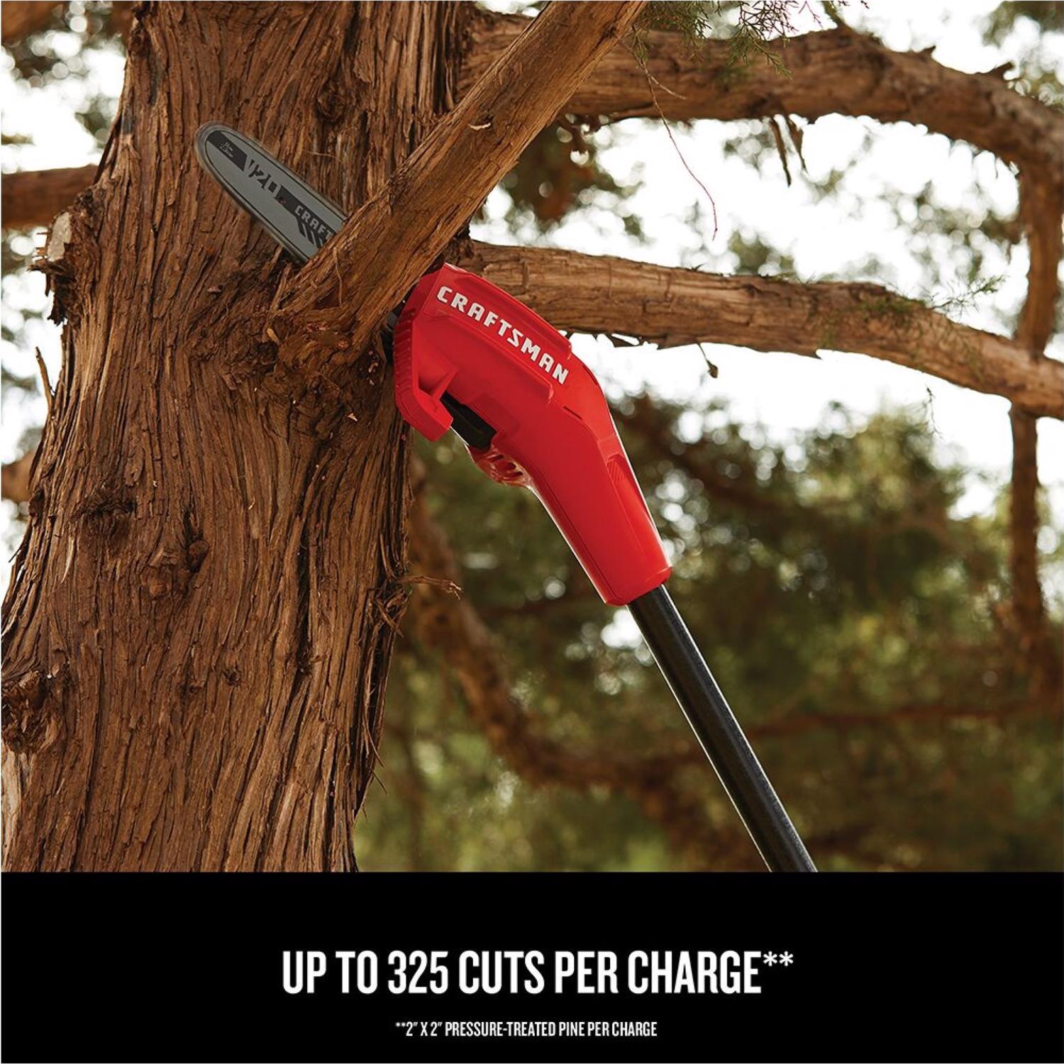 Craftsman V20 CMCCSP20M1 8 in. 20 V Battery Pole Saw Kit (Battery & Charger)