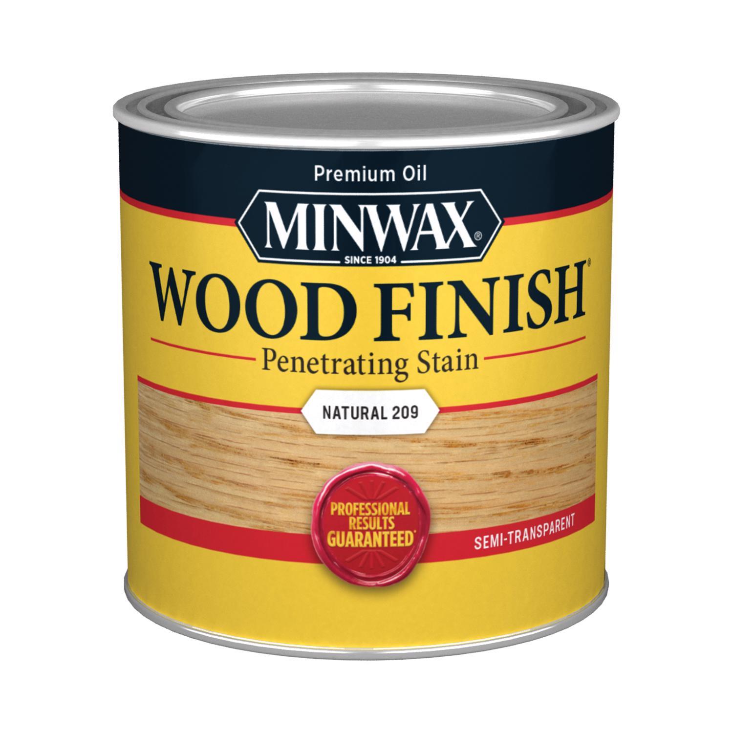 Minwax Wood Finish Semi-Transparent Natural Oil-Based Penetrating Wood Stain 1/2 pt