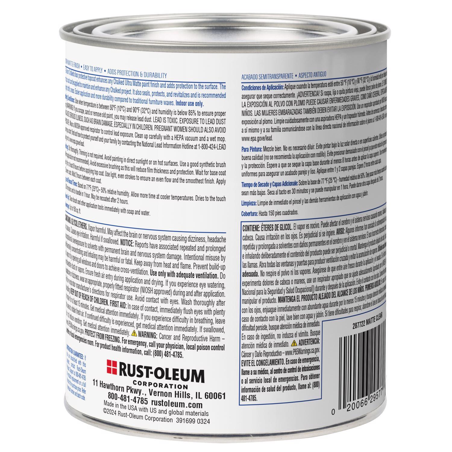 Rust-Oleum Chalked Matte Clear Chalk Paint 30 oz