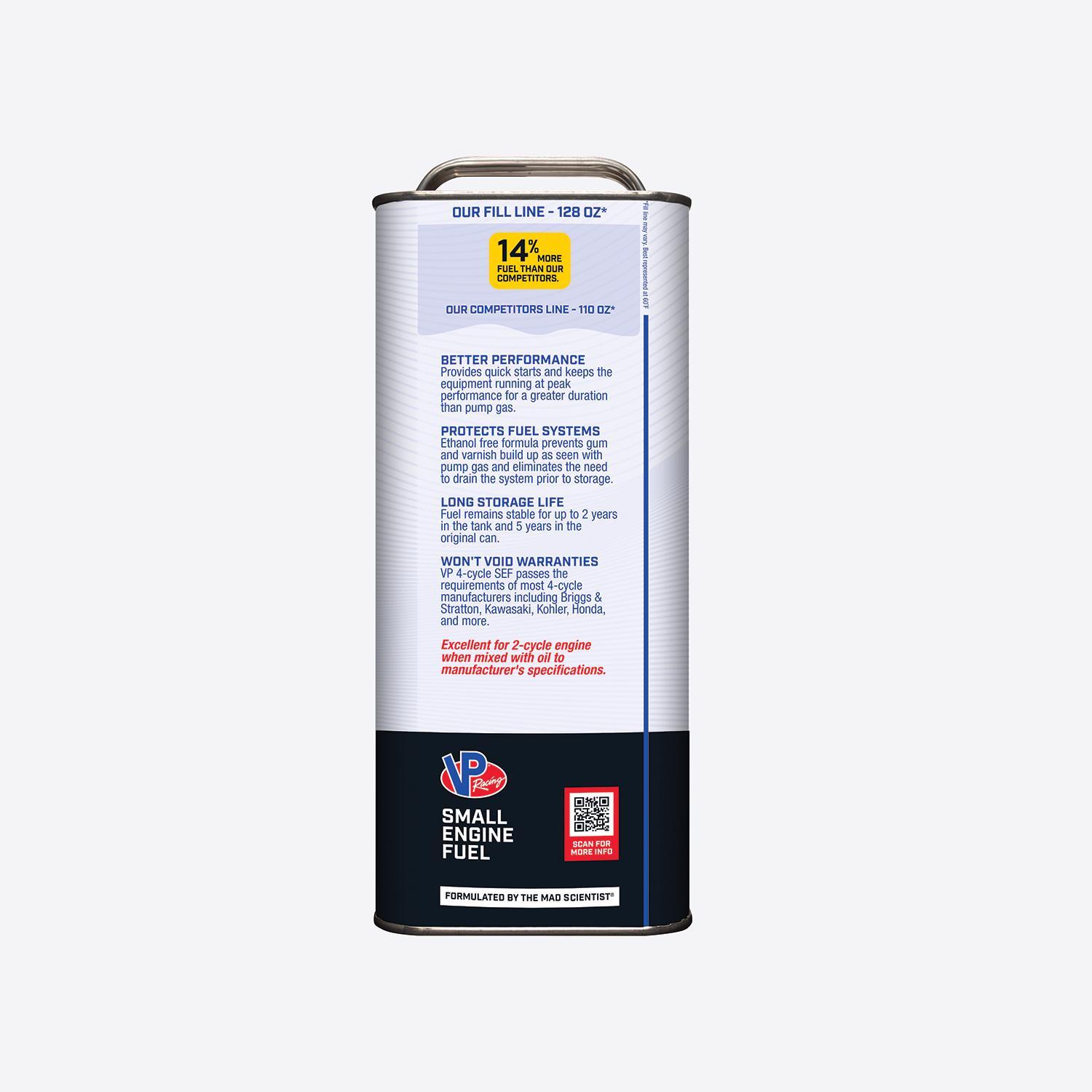VP Racing Fuels Small Engine Ethanol-Free 4-Cycle Small Engine Fuel 1 gal