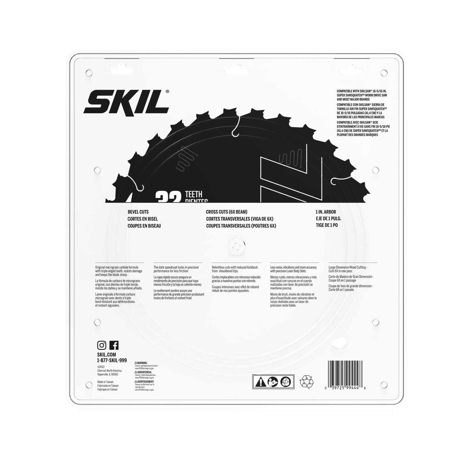 SKIL 16-5/16 in. D X 1 in. Carbide Tipped Circular Saw Blade 32 teeth 1 pc