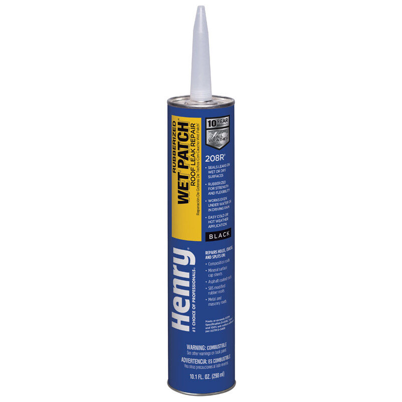 Henry Rubber Based Wet Patch Roof Cement 10.1 oz. Black
