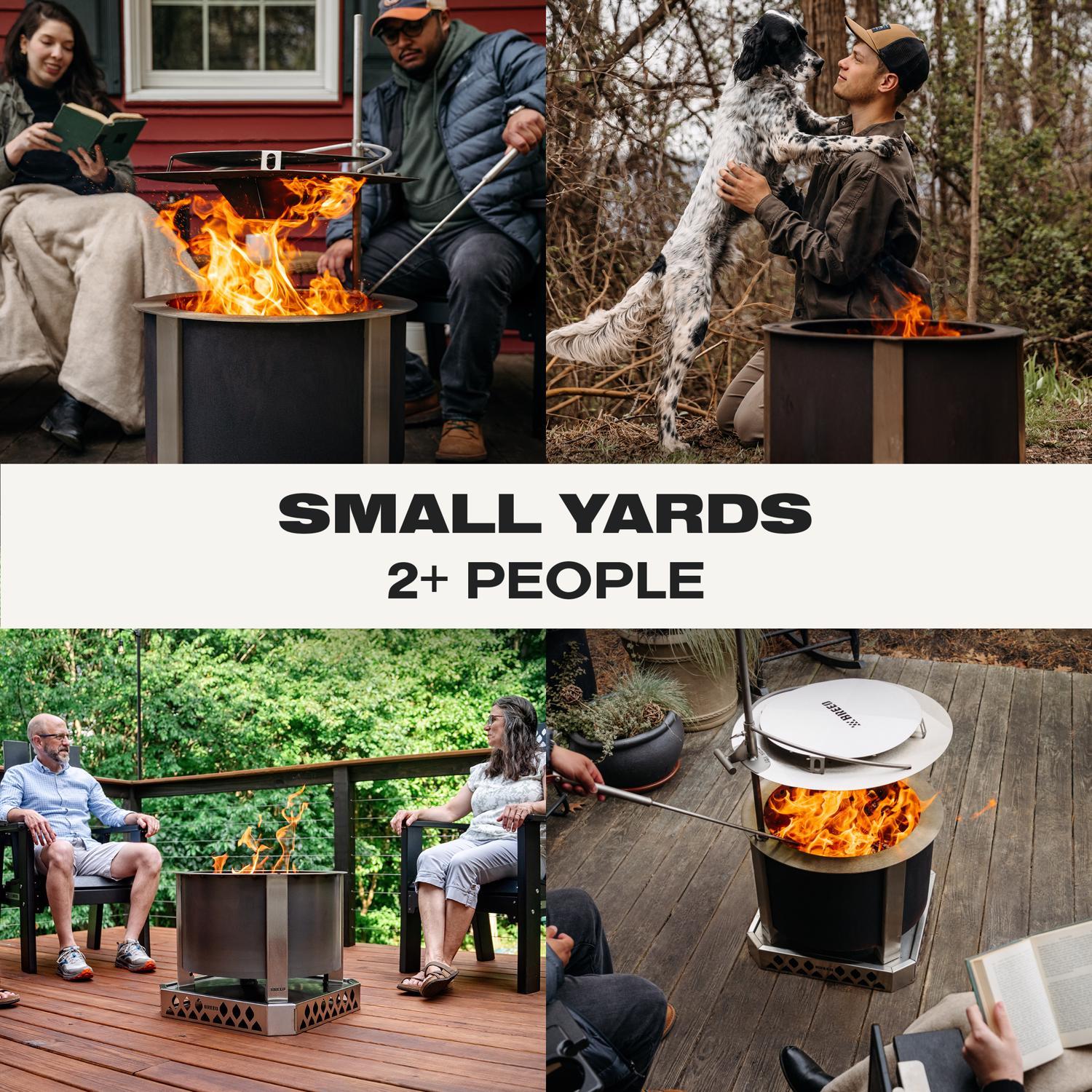 Breeo X Series 19 in. W Corten Steel Outdoor Round Wood Fire Pit