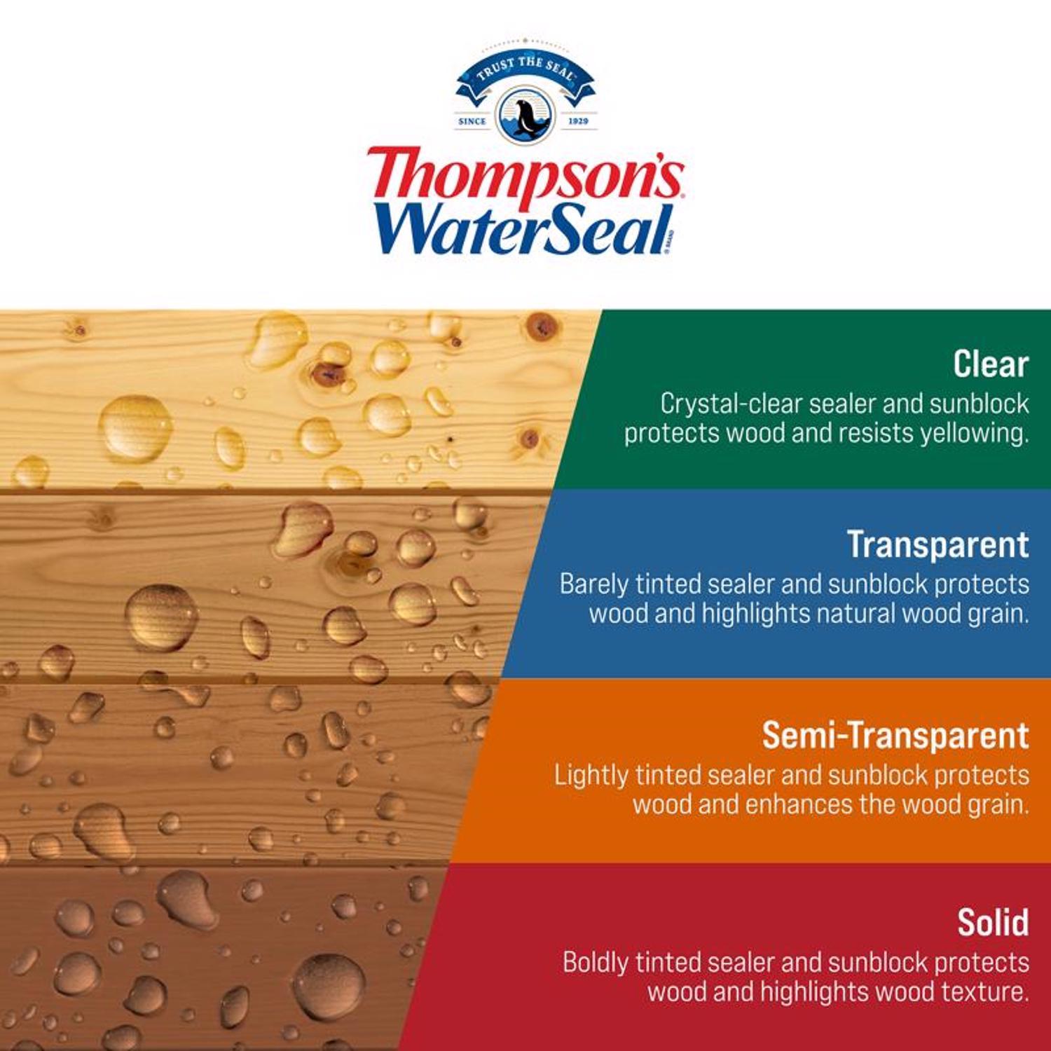 Thompson's WaterSeal Clear Wood Sealer Clear Oil-Based Wood Sealant 6 gal