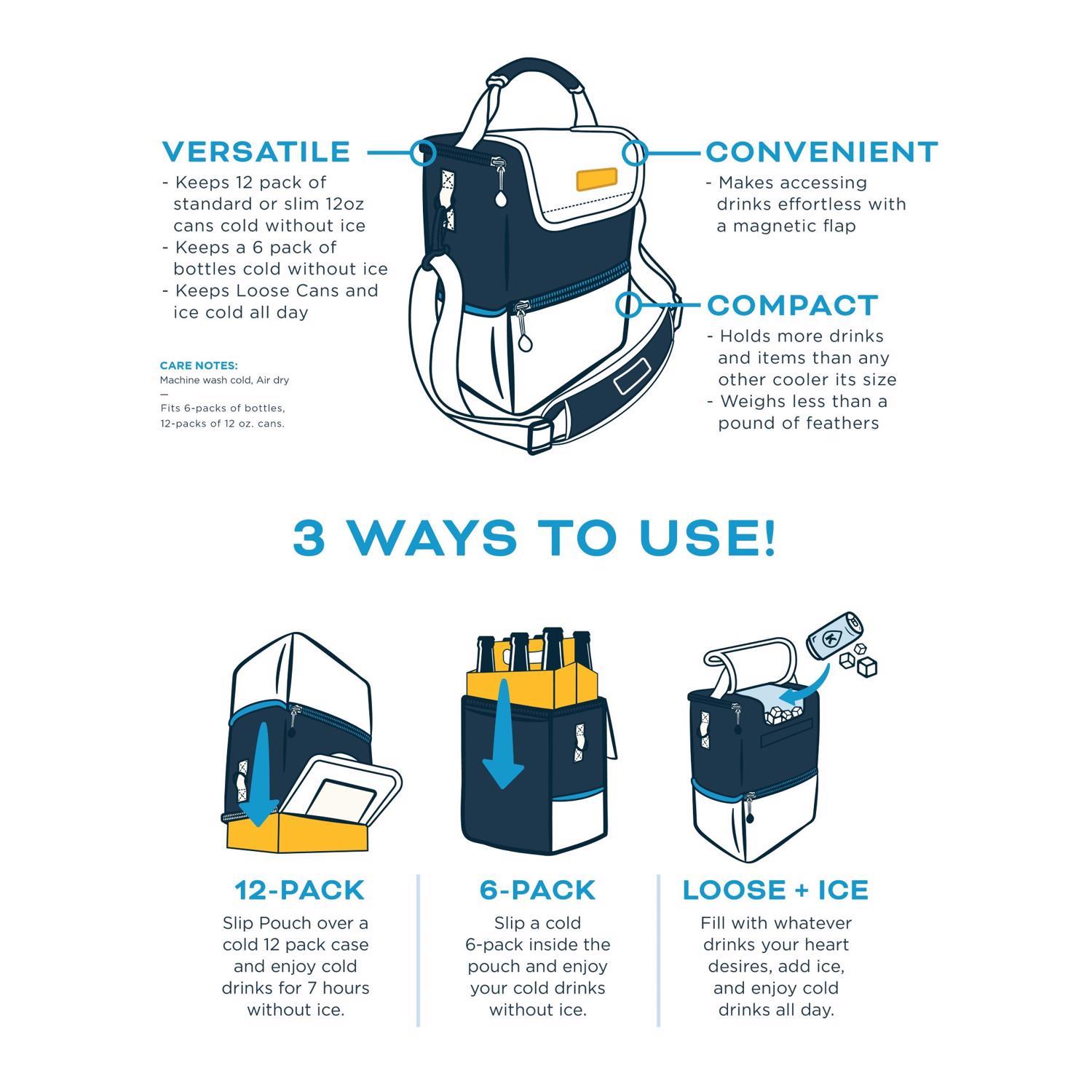 Kanga Midnight Black/Gray 12 cans Soft Sided Cooler