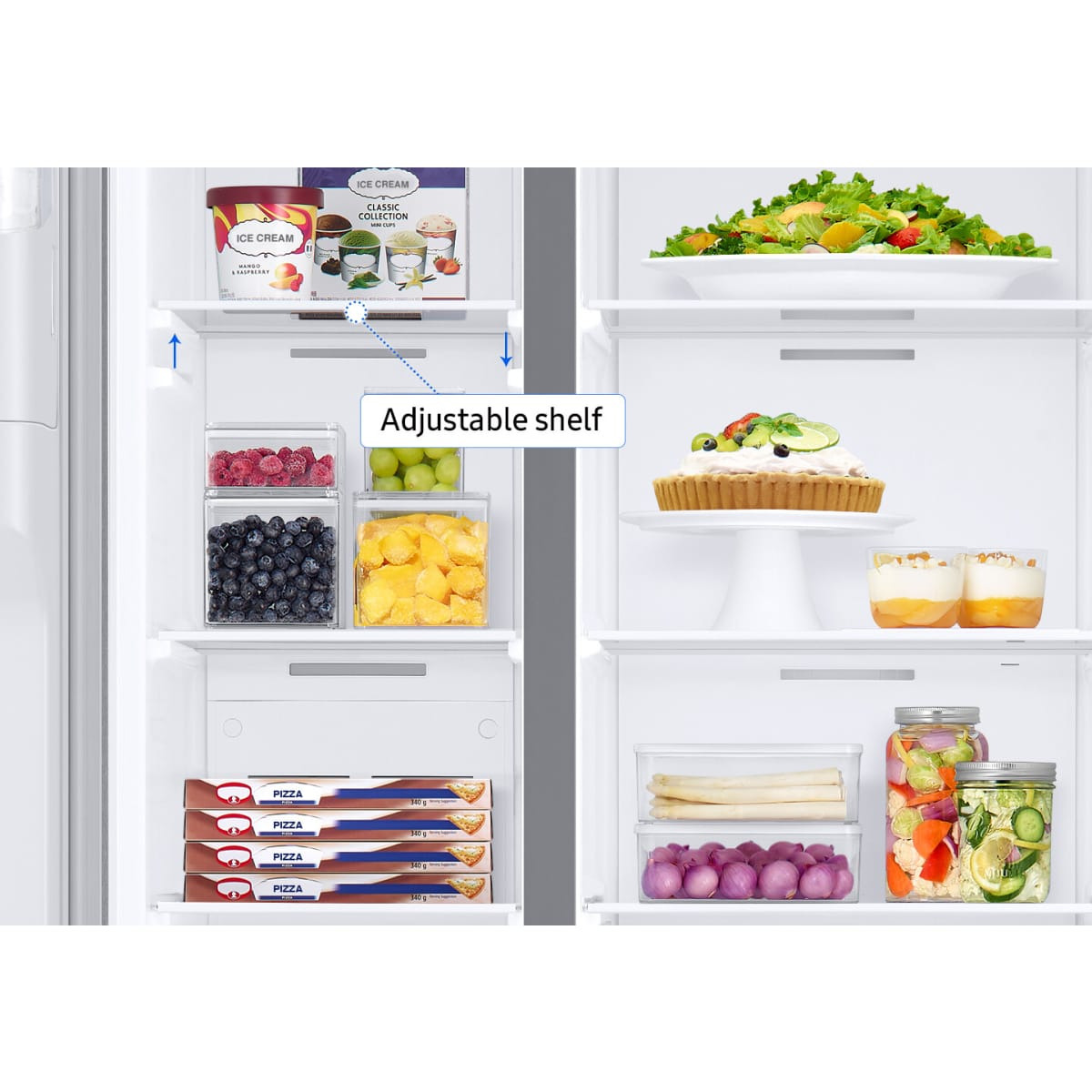 Samsung 36 in. Freestanding Side by Side Smart Refrigerator with 27.4 Cu. Ft. Total Capacity