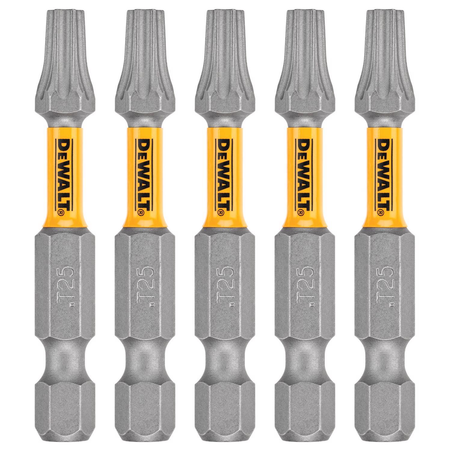 DEWALT Max Fit Torx #25 X 2 in. L Screwdriver Bit Set Steel 5 pk
