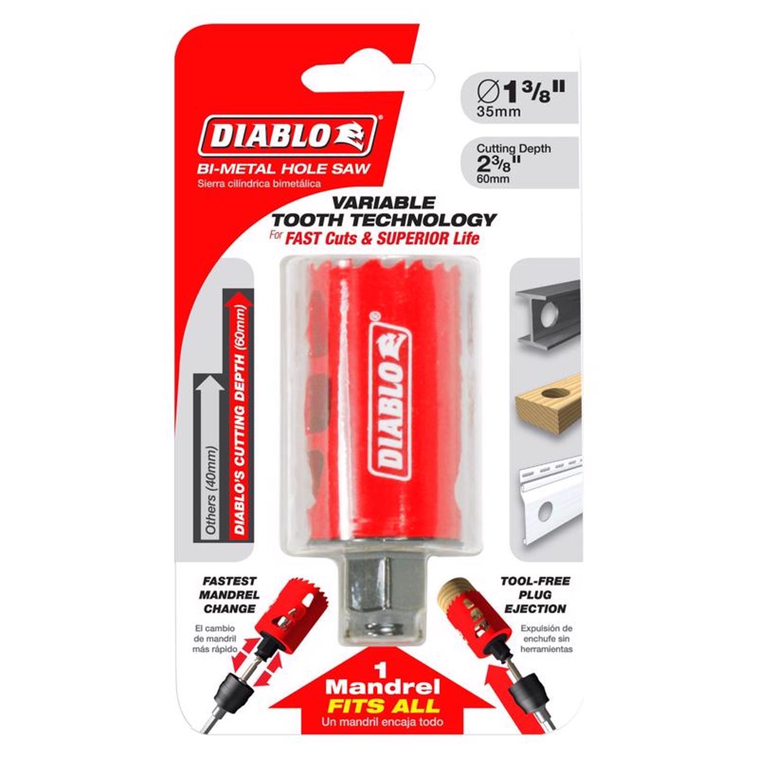 Diablo Snap-Lock Plus 1-3/8 in. Bi-Metal Hole Saw 1 pc