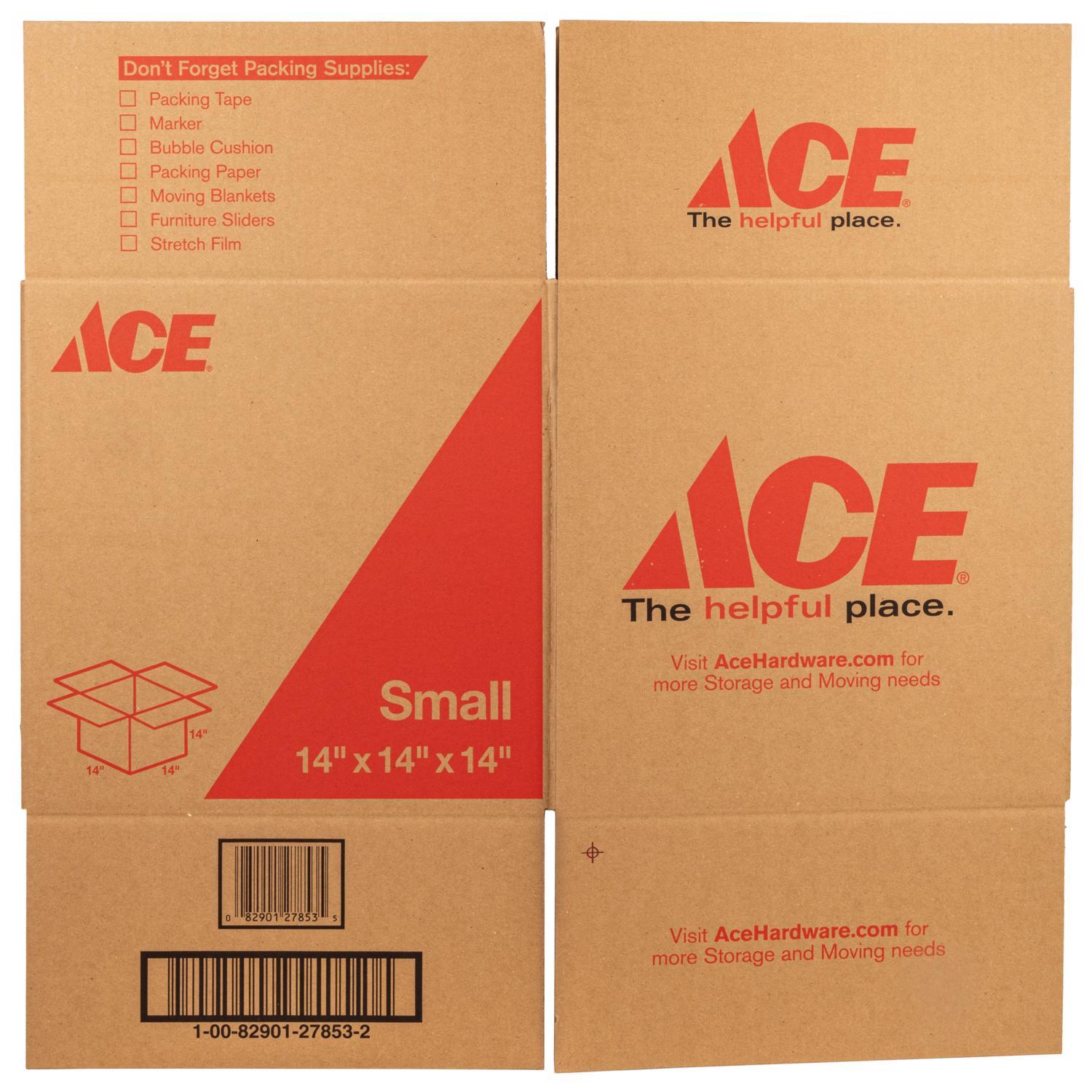 Ace 14 in. H X 14 in. W X 14 in. L Cardboard Corrgugated Box 1 pk