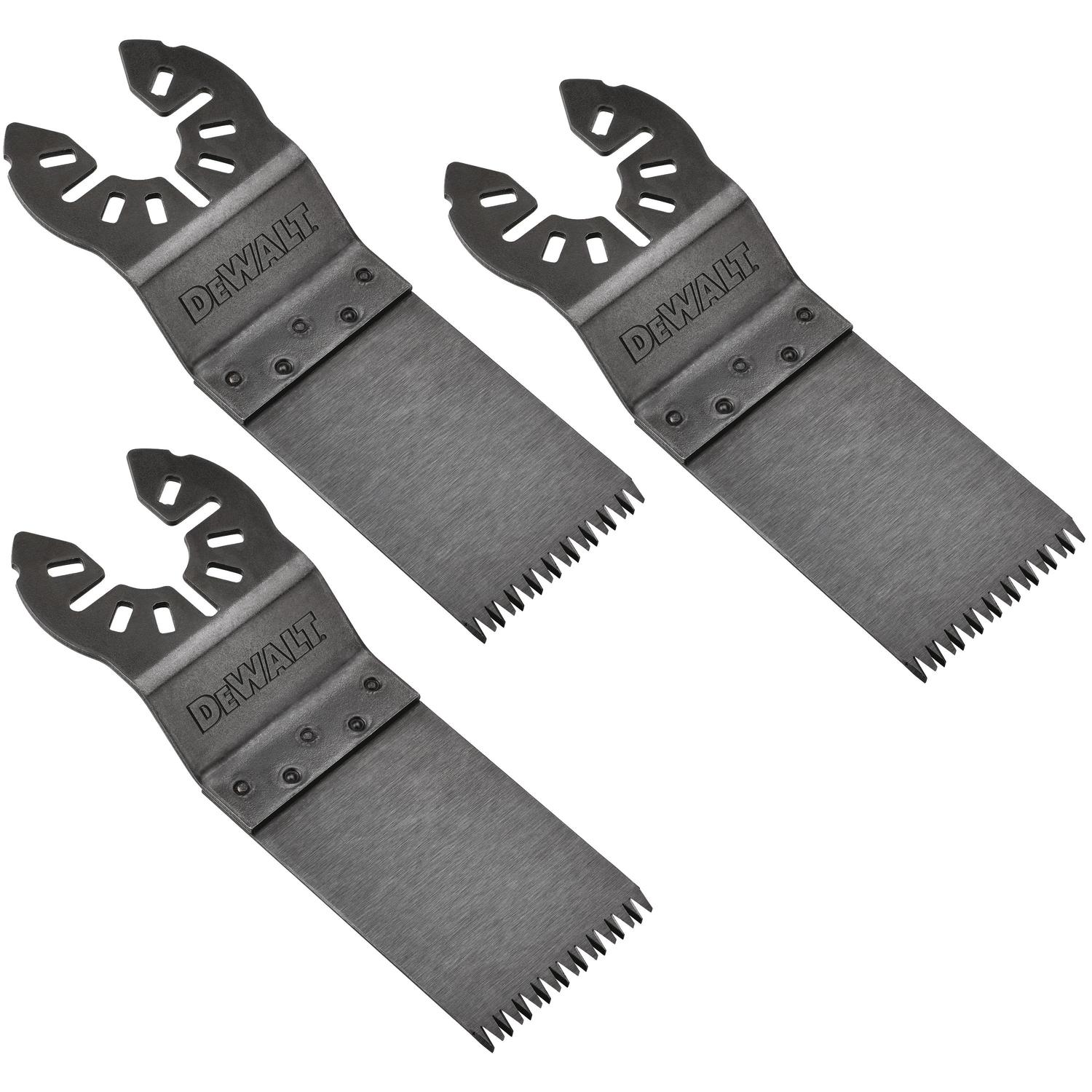 DEWALT Universal Fitment 1-1/4 in. High Carbon Steel Fast Wood Cutting Oscillating Blade 3 pk