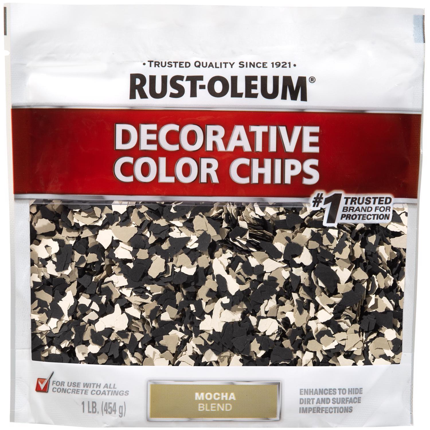 Rust-Oleum Indoor and Outdoor Mocha Blend Decorative Color Chips 1 lb